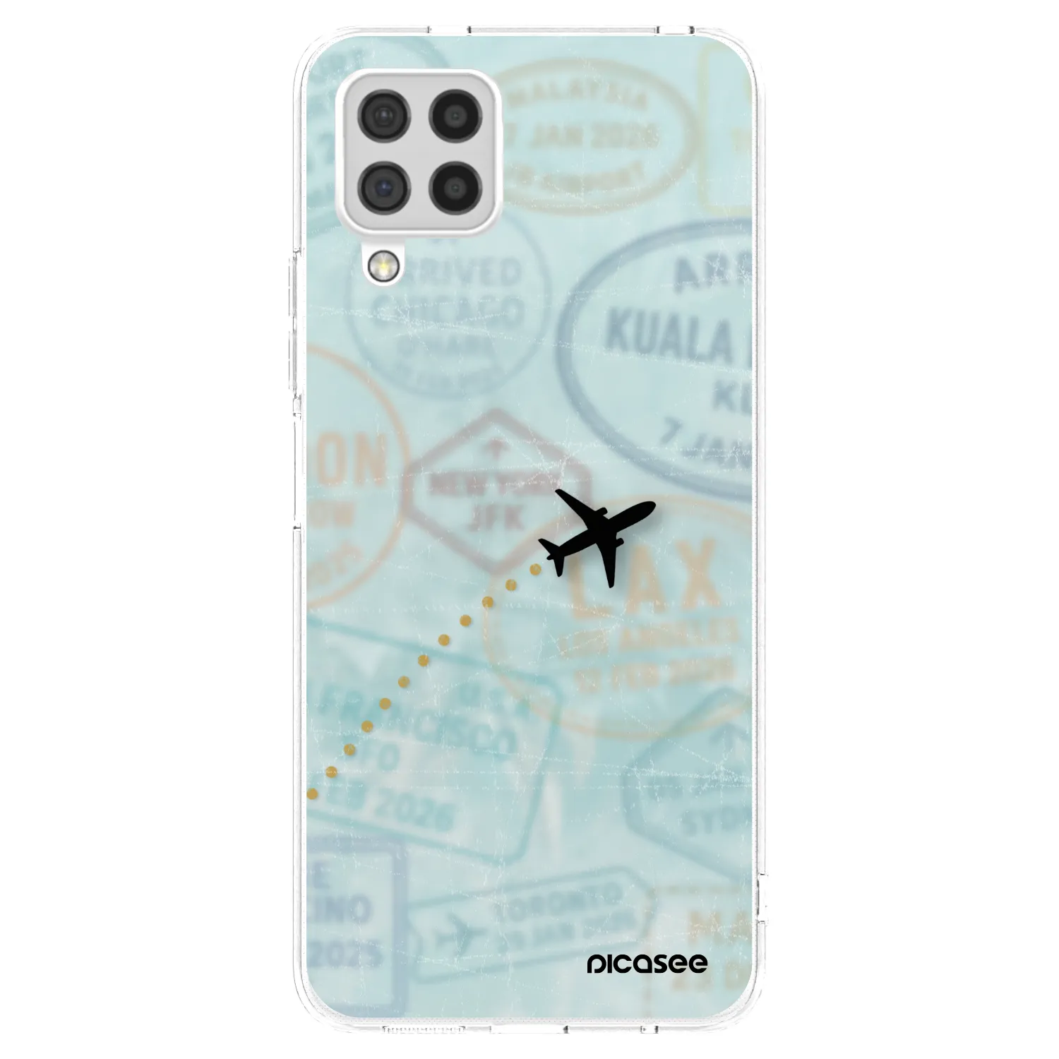 Picasee silikonska prozirna maskica za Samsung Galaxy A22 A225F 4G - FLIGHT PATH