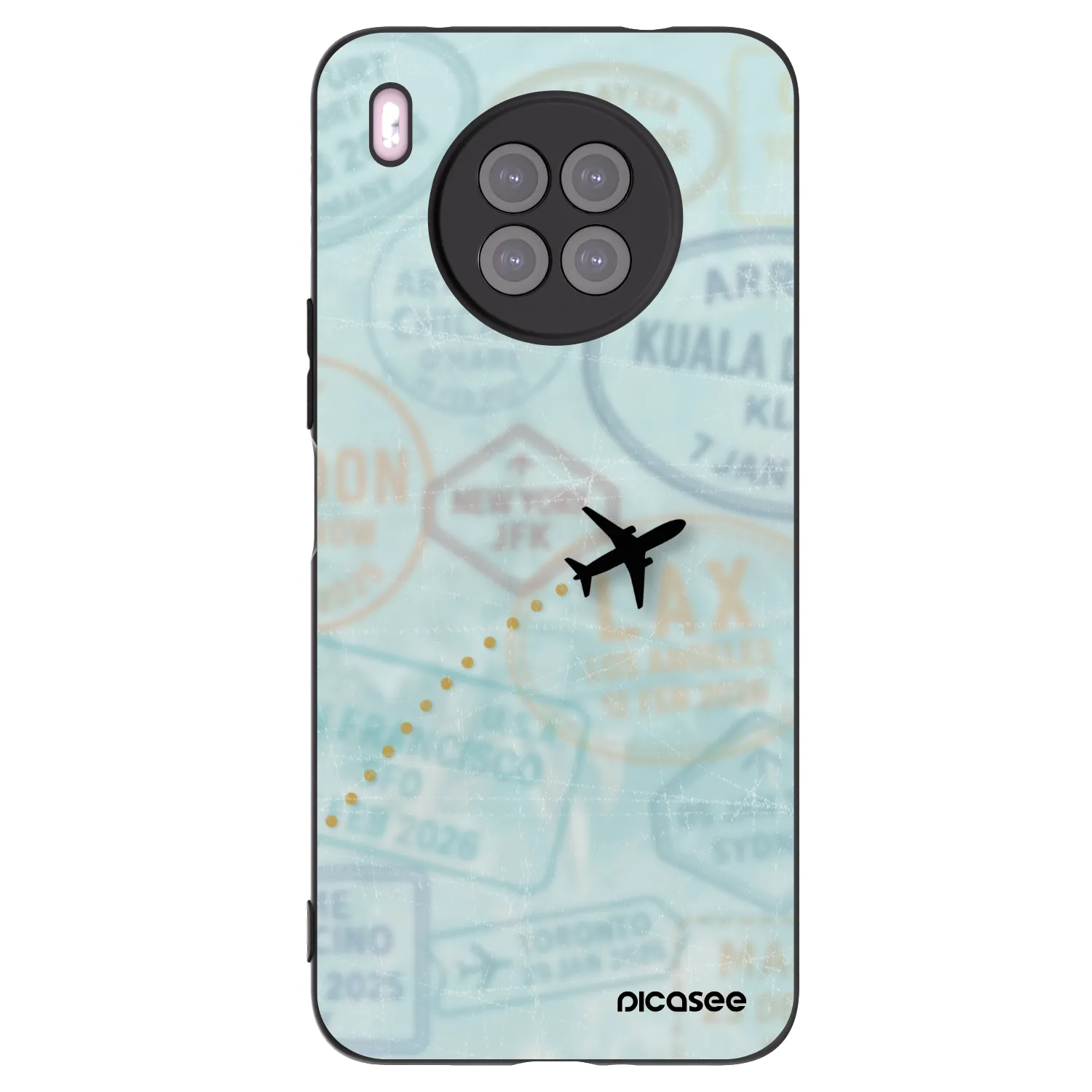 Picasee crna silikonska maskica za Huawei Nova 8i - FLIGHT PATH