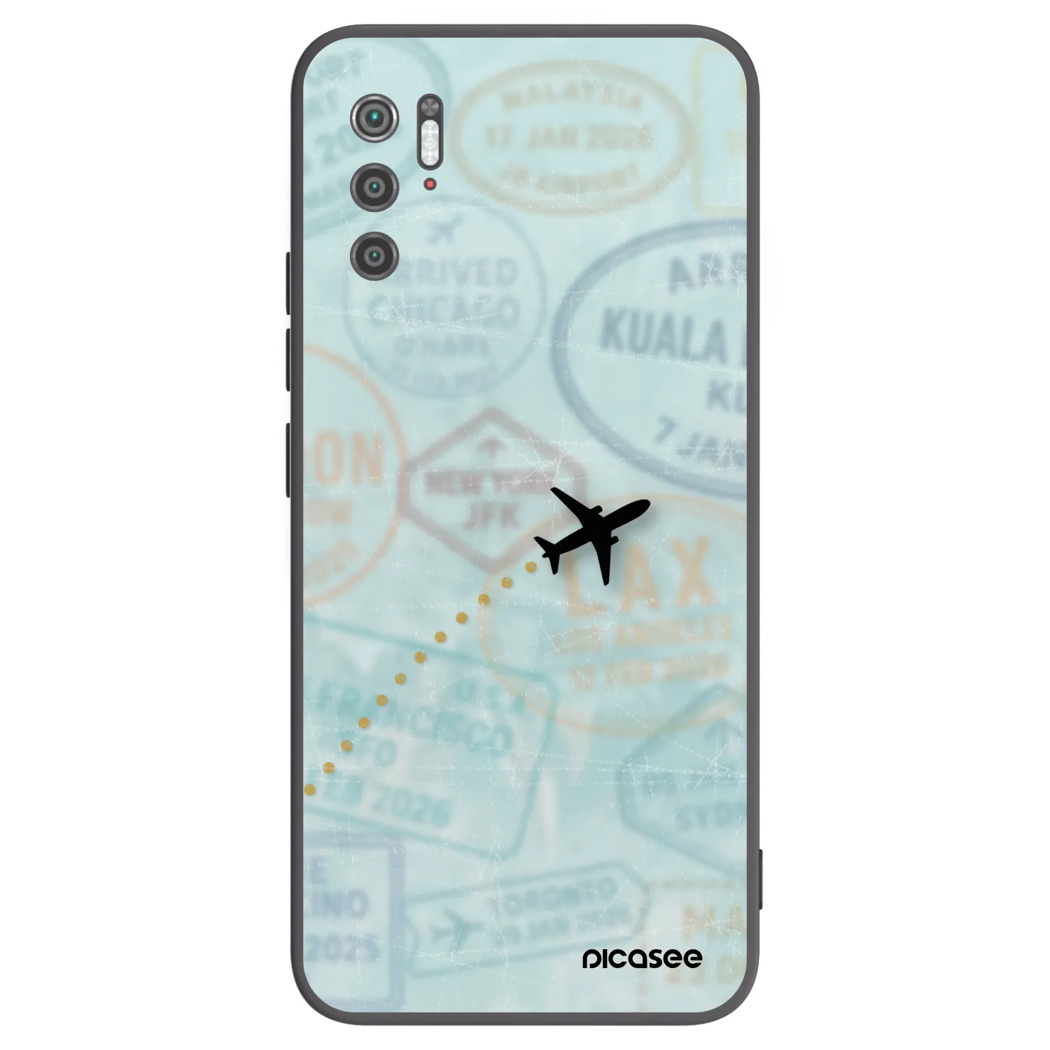 Picasee crna silikonska maskica za Xiaomi Poco M3 Pro 5G - FLIGHT PATH