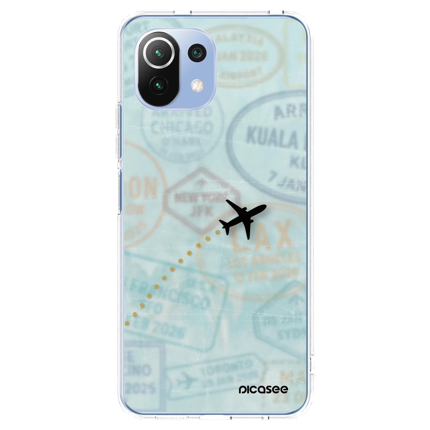 Picasee silikonska prozirna maskica za Xiaomi 11 Lite 5G NE - FLIGHT PATH