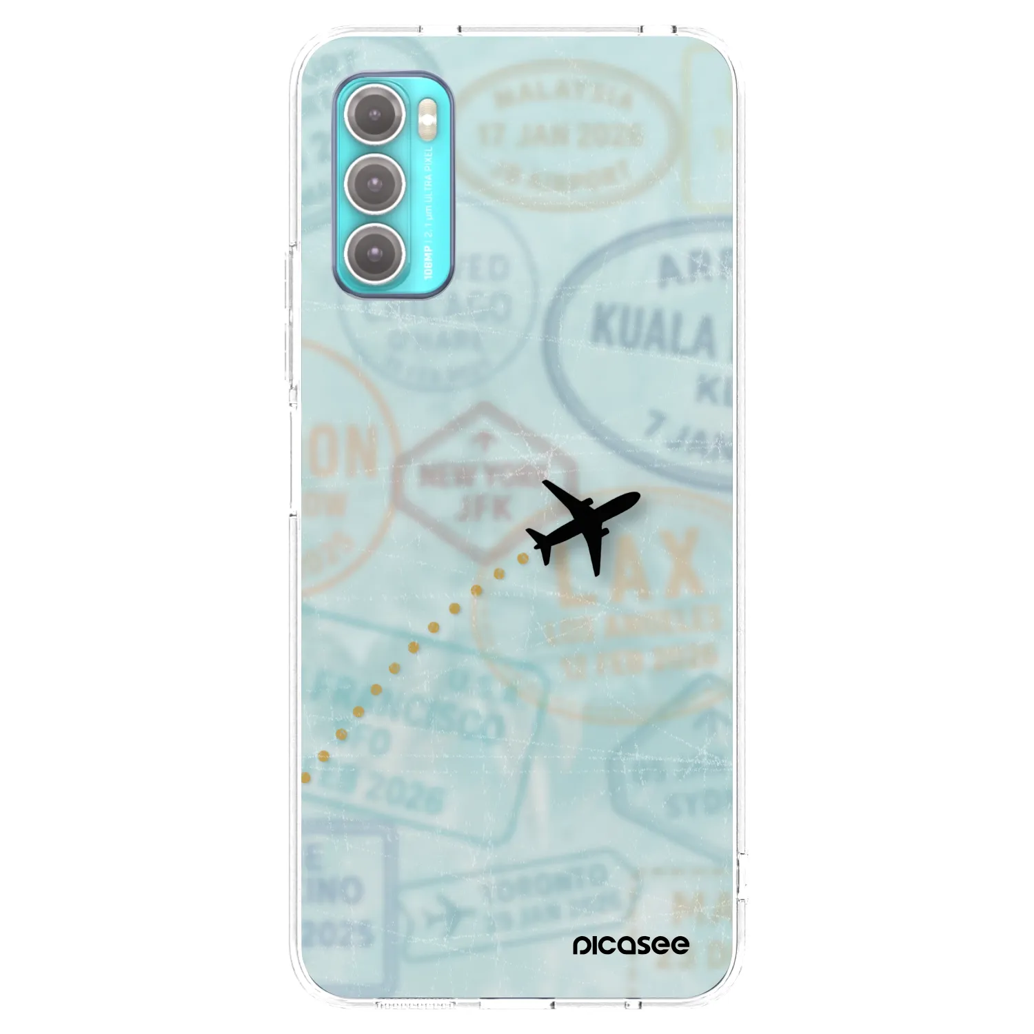 Picasee silikonska prozirna maskica za Motorola Moto G60 - FLIGHT PATH