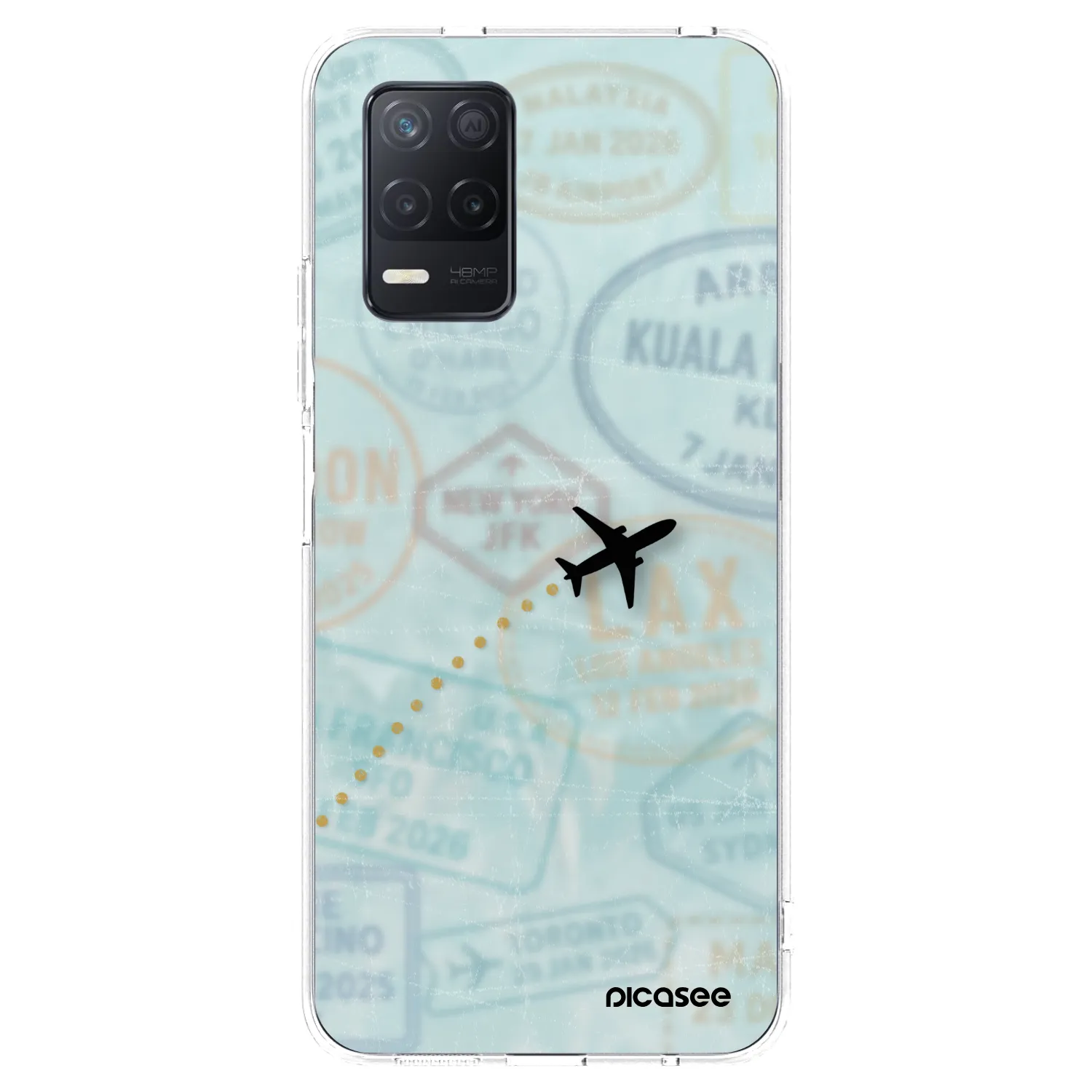 Picasee silikonska prozirna maskica za Realme 8 5G - FLIGHT PATH