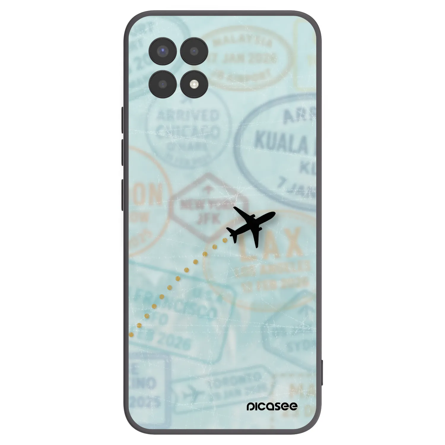 Picasee crna silikonska maskica za Realme 8i - FLIGHT PATH