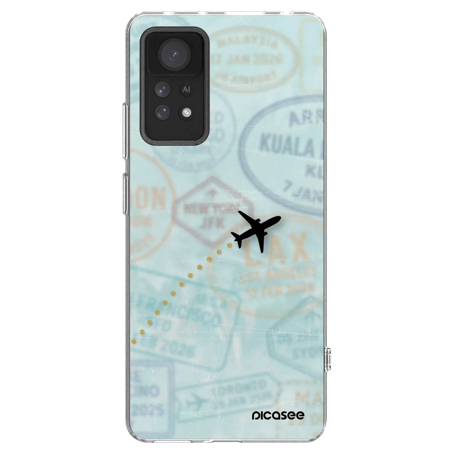 Picasee silikonska prozirna maskica za Xiaomi Redmi Note 11 Pro - FLIGHT PATH
