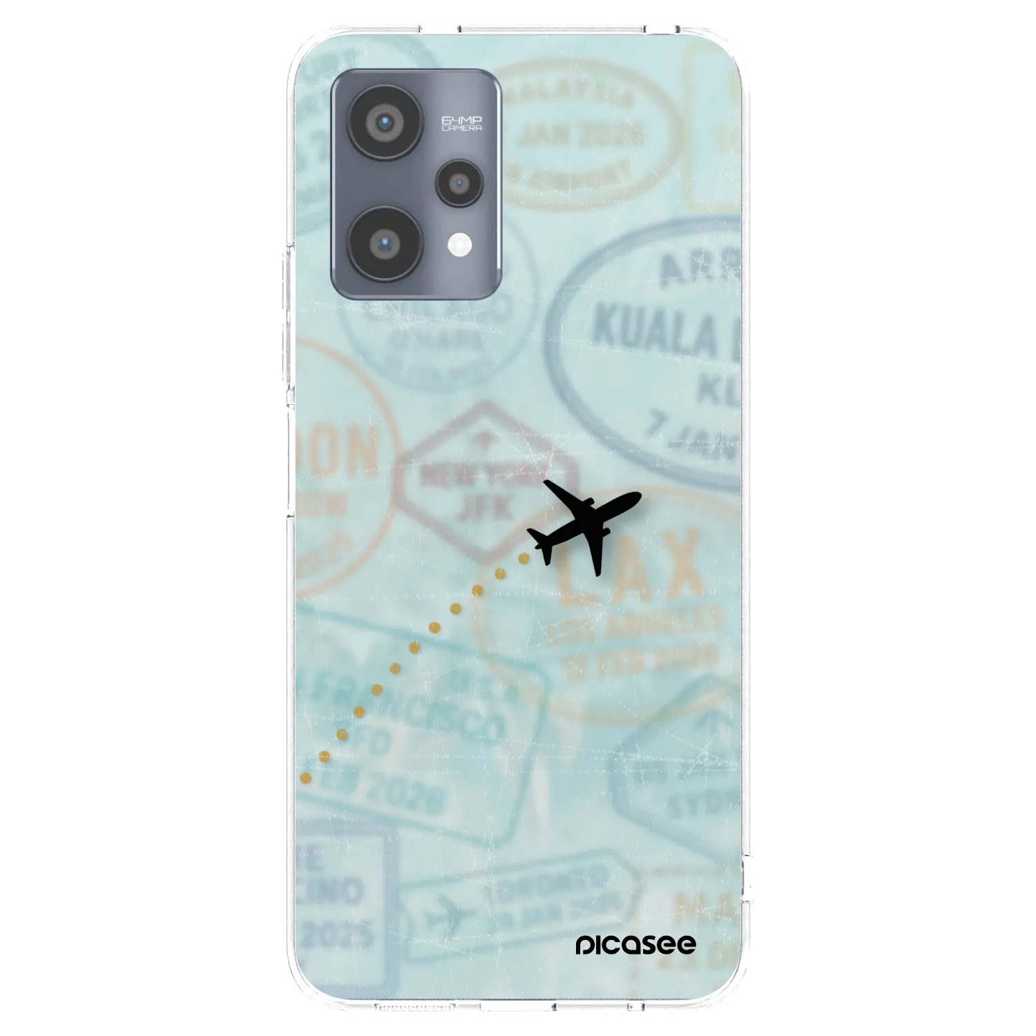 Picasee silikonska prozirna maskica za Realme 9 Pro 5G - FLIGHT PATH