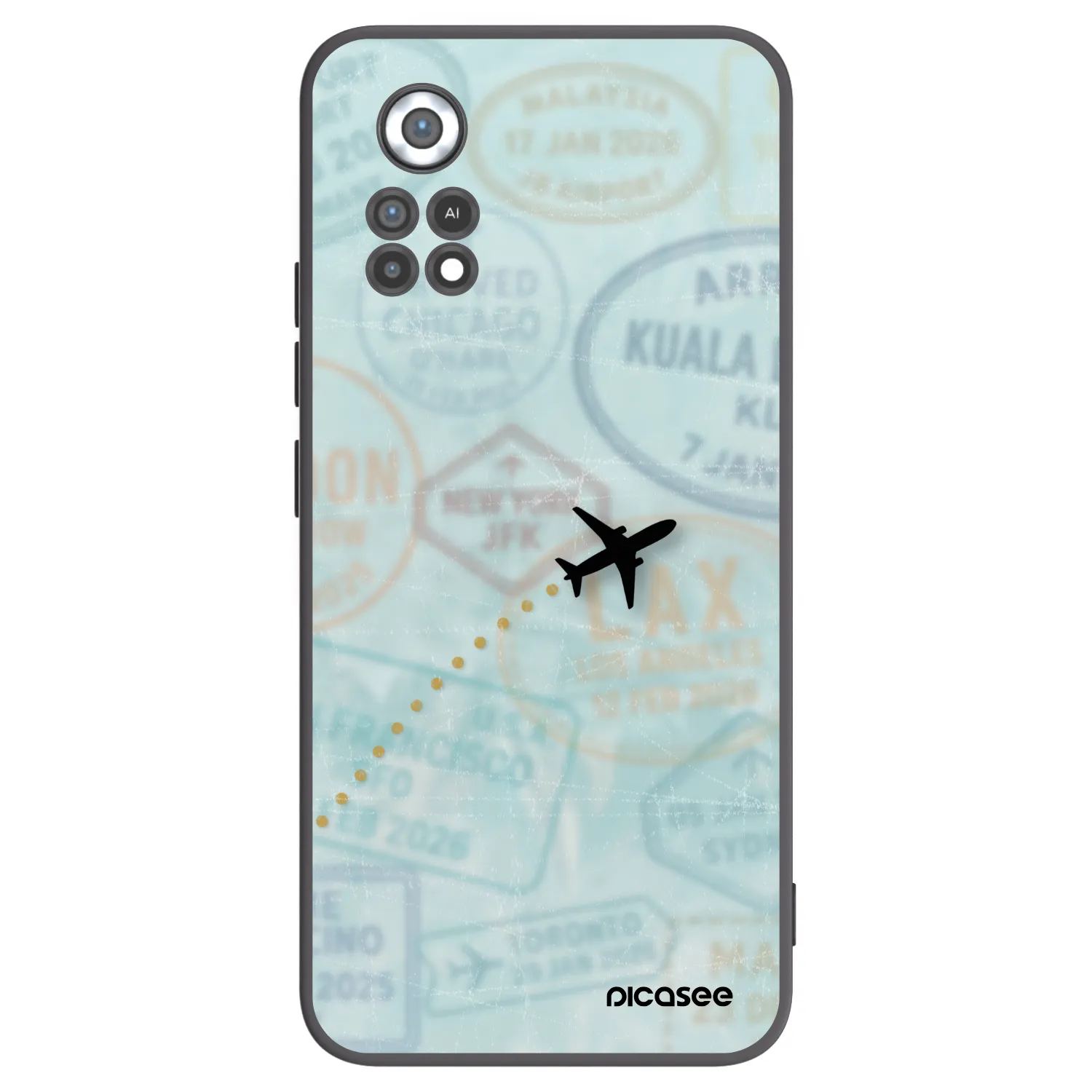Picasee crna silikonska maskica za Xiaomi Poco X4 Pro 5G - FLIGHT PATH