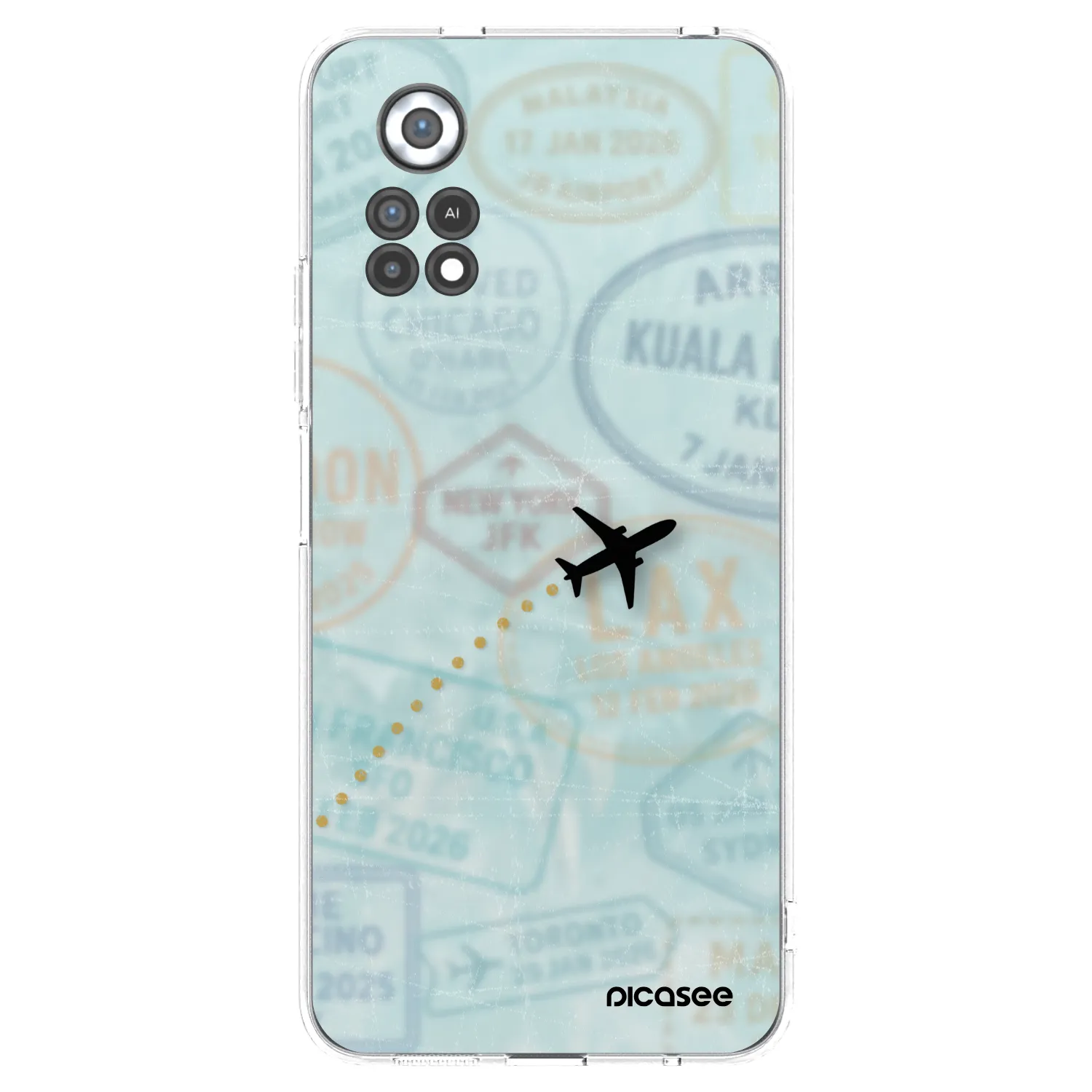 Picasee silikonska prozirna maskica za Xiaomi Poco X4 Pro 5G - FLIGHT PATH