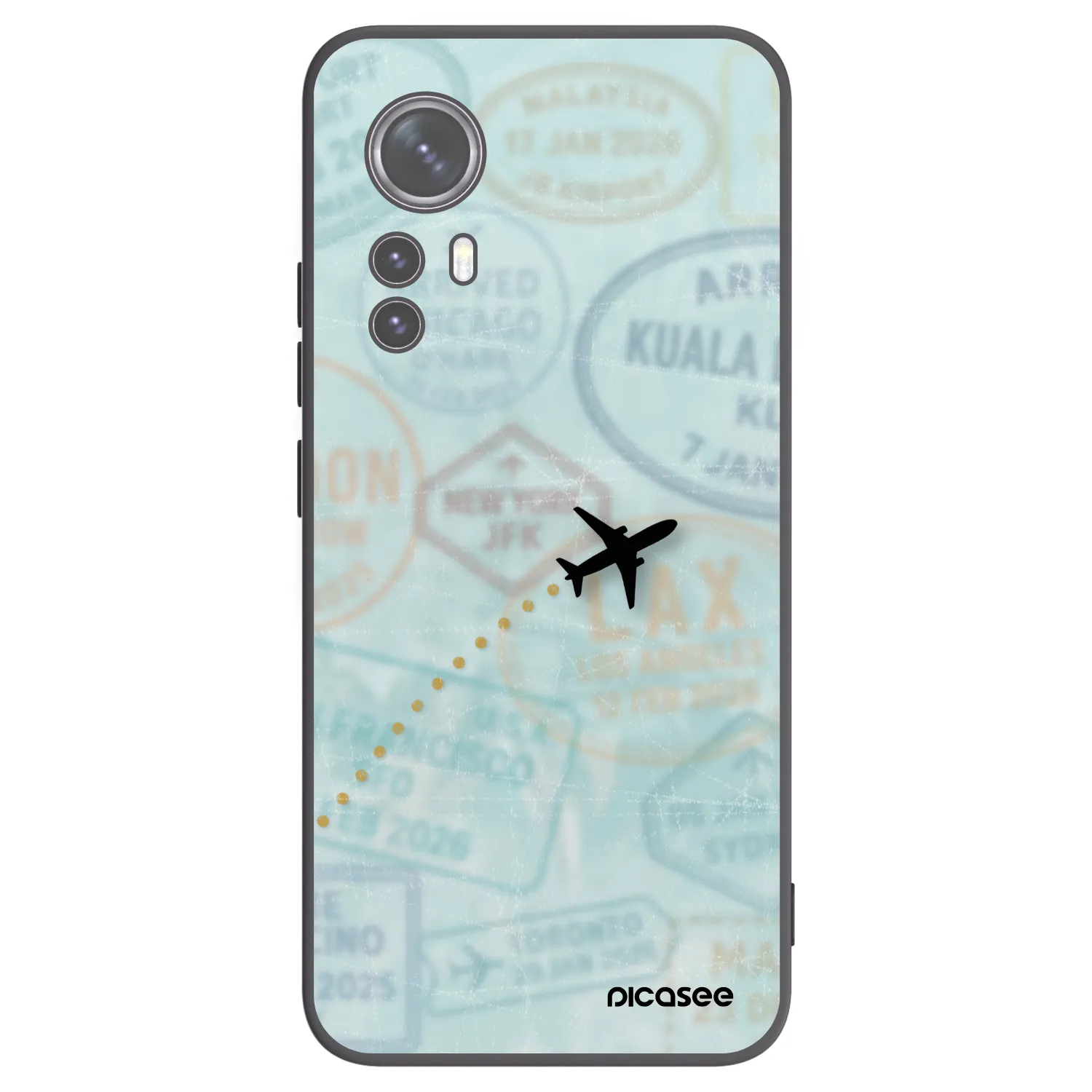 Picasee crna silikonska maskica za Xiaomi 12 - FLIGHT PATH
