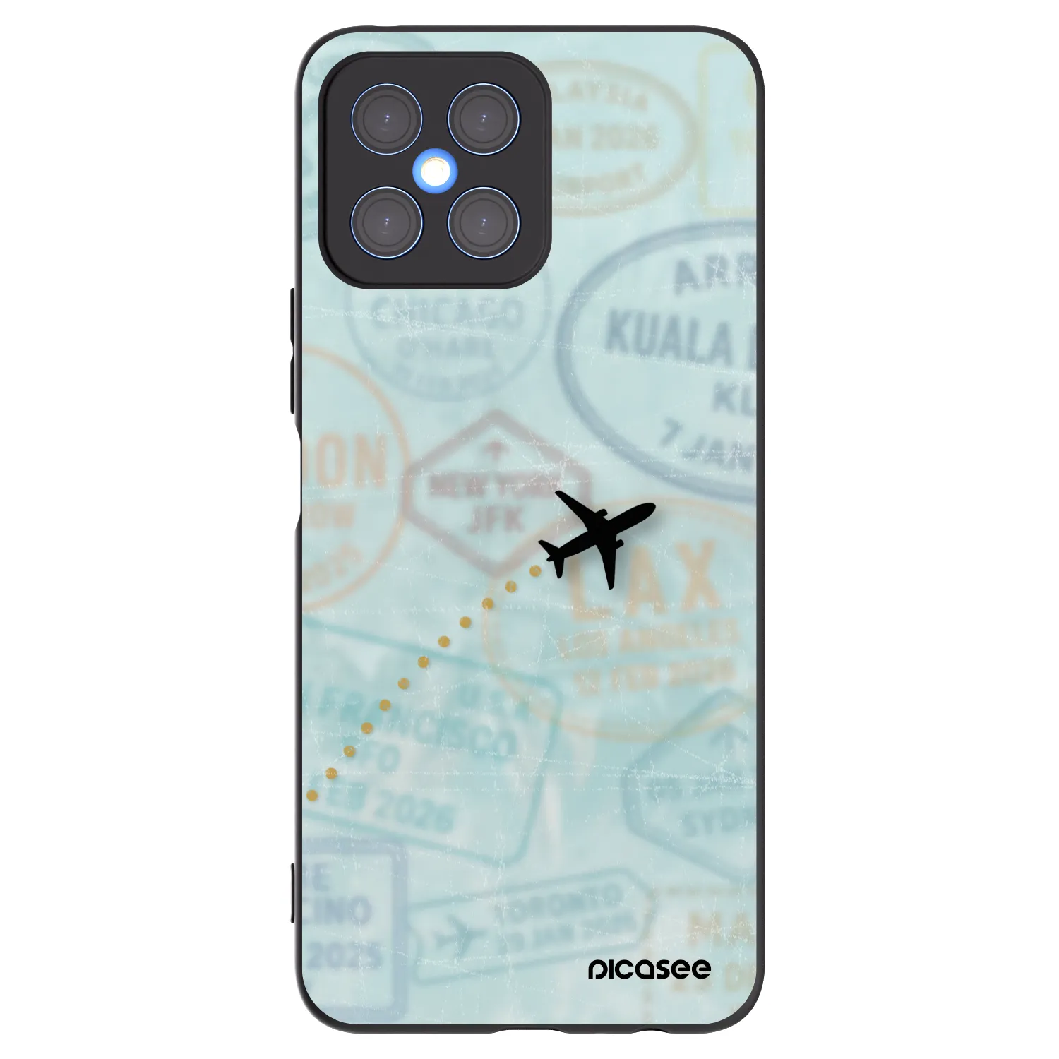 Picasee crna silikonska maskica za Honor X8 4G - FLIGHT PATH