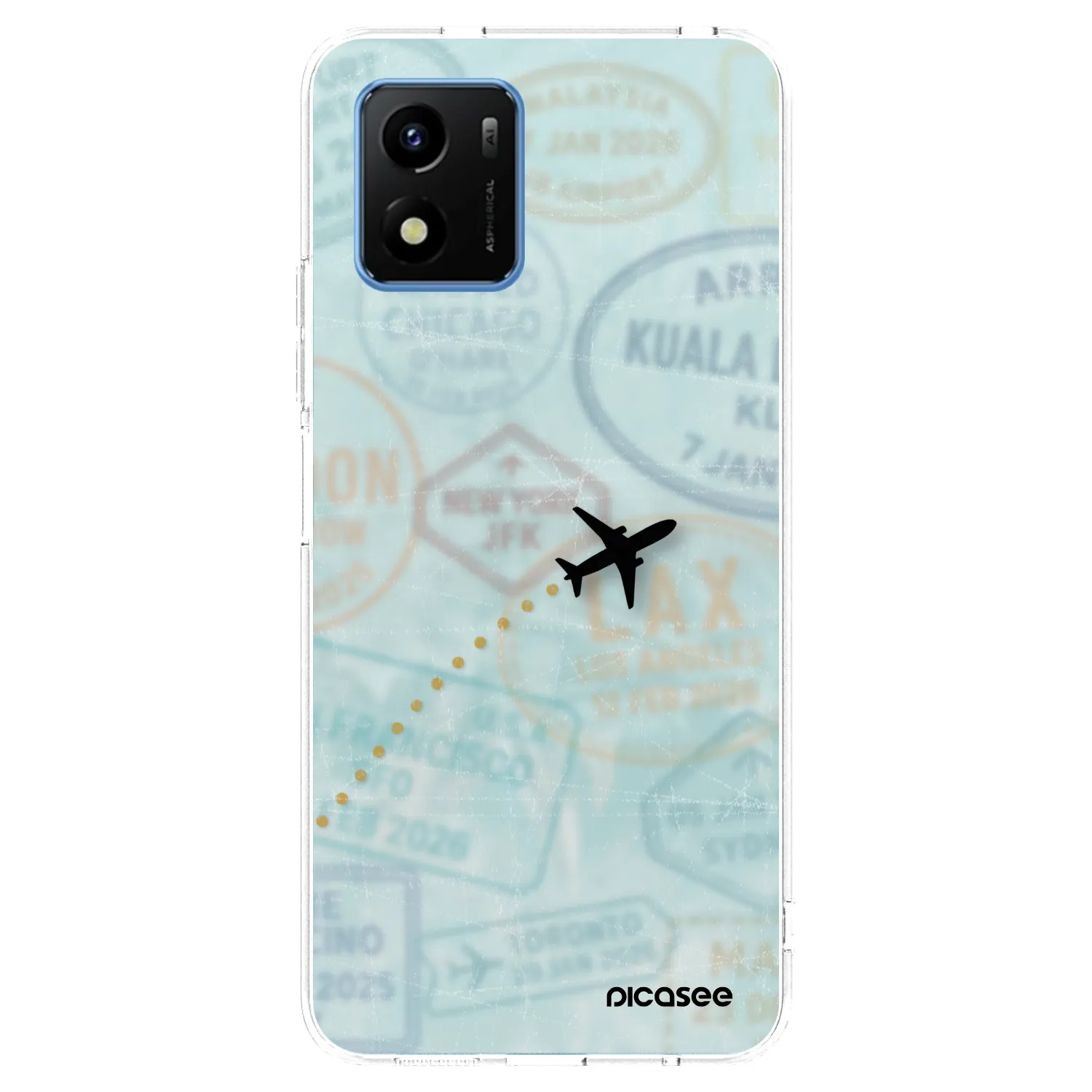 Picasee silikonska prozirna maskica za Vivo Y01 - FLIGHT PATH