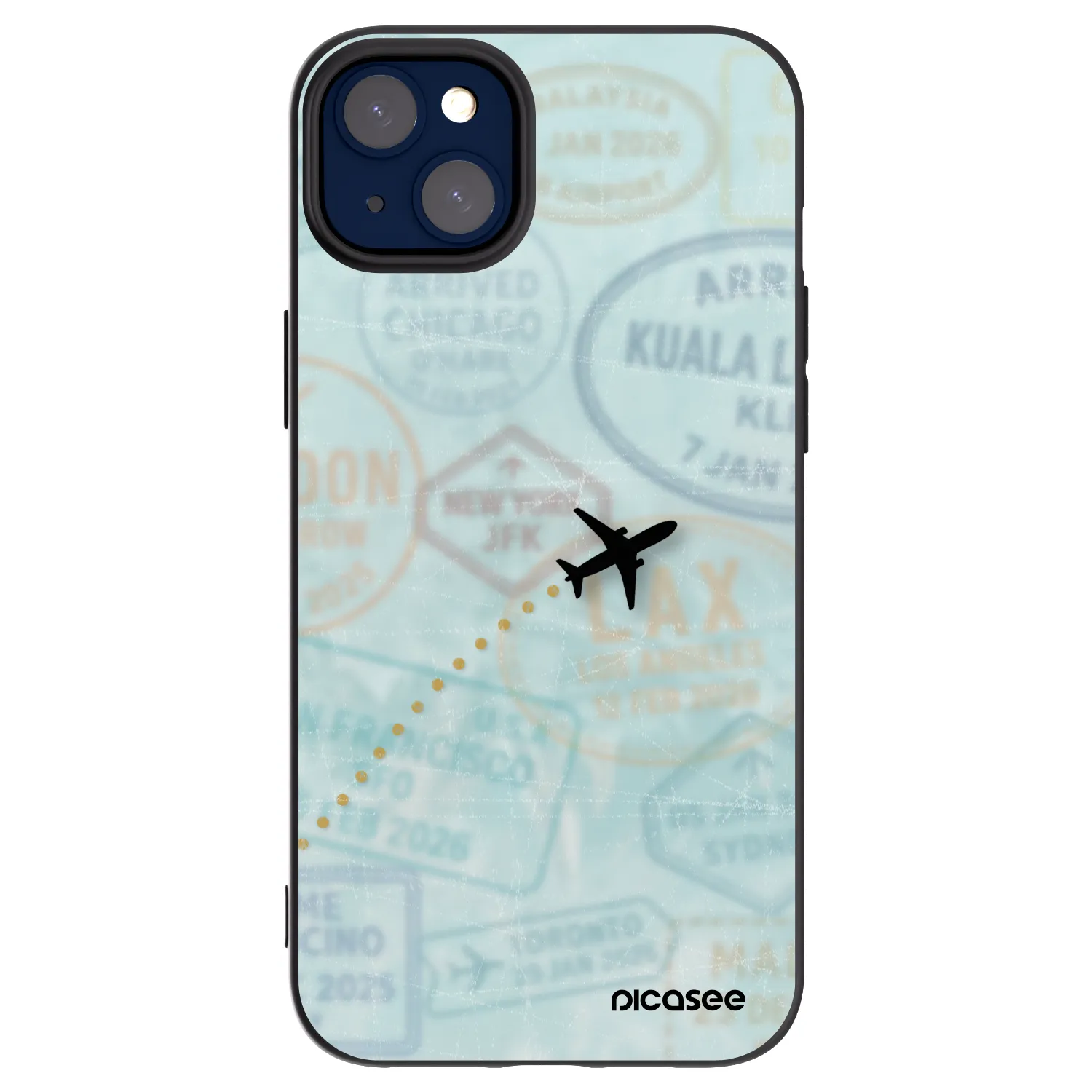 Picasee crna silikonska maskica za Apple iPhone 14 Plus - FLIGHT PATH