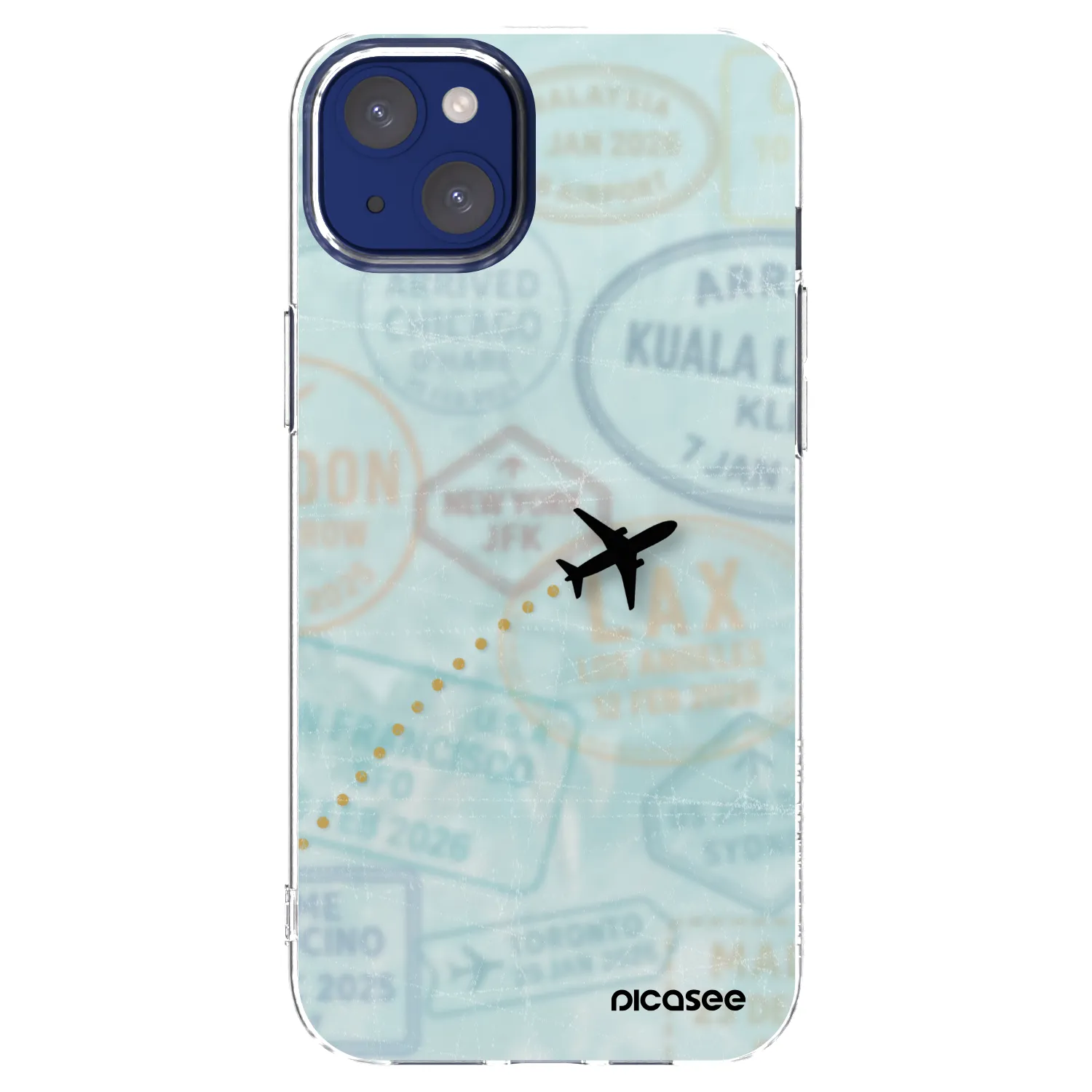 Picasee silikonska prozirna maskica za Apple iPhone 14 Plus - FLIGHT PATH