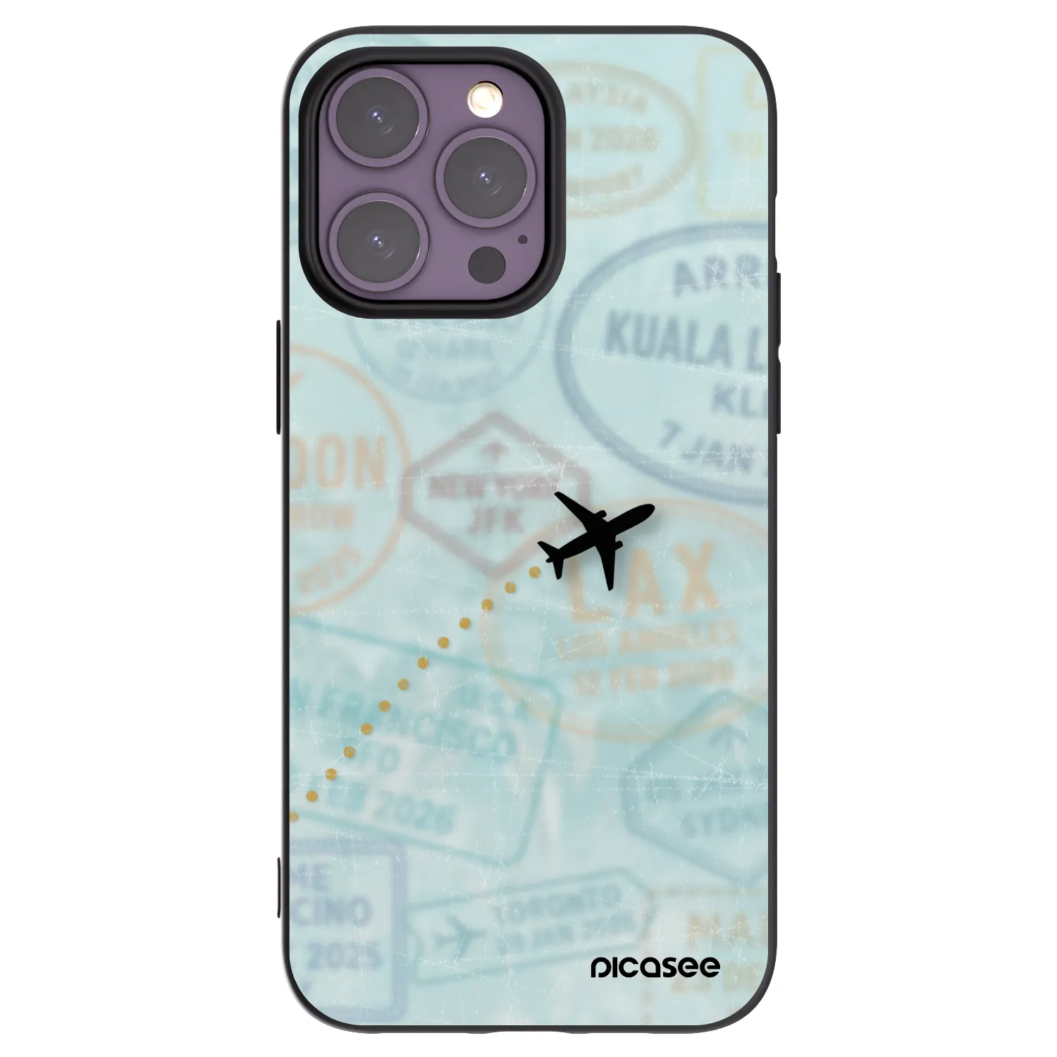 Picasee crna silikonska maskica za Apple iPhone 14 Pro Max - FLIGHT PATH