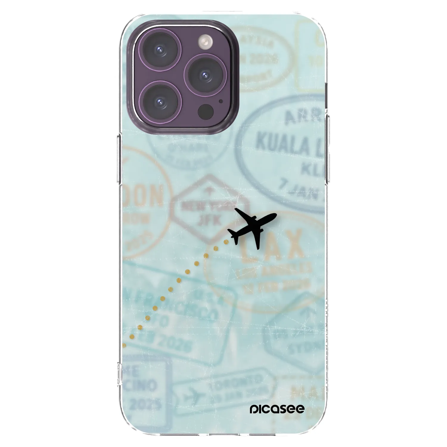 Picasee silikonska prozirna maskica za Apple iPhone 14 Pro Max - FLIGHT PATH