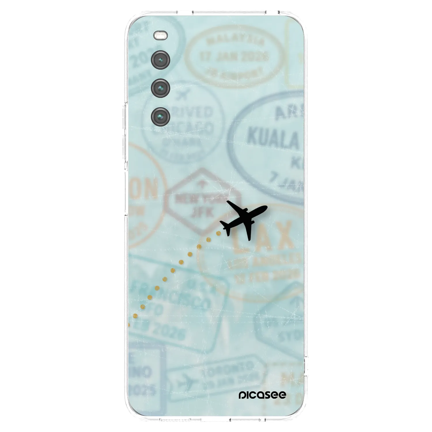 Picasee silikonska prozirna maskica za Sony Xperia 10 IV 5G - FLIGHT PATH