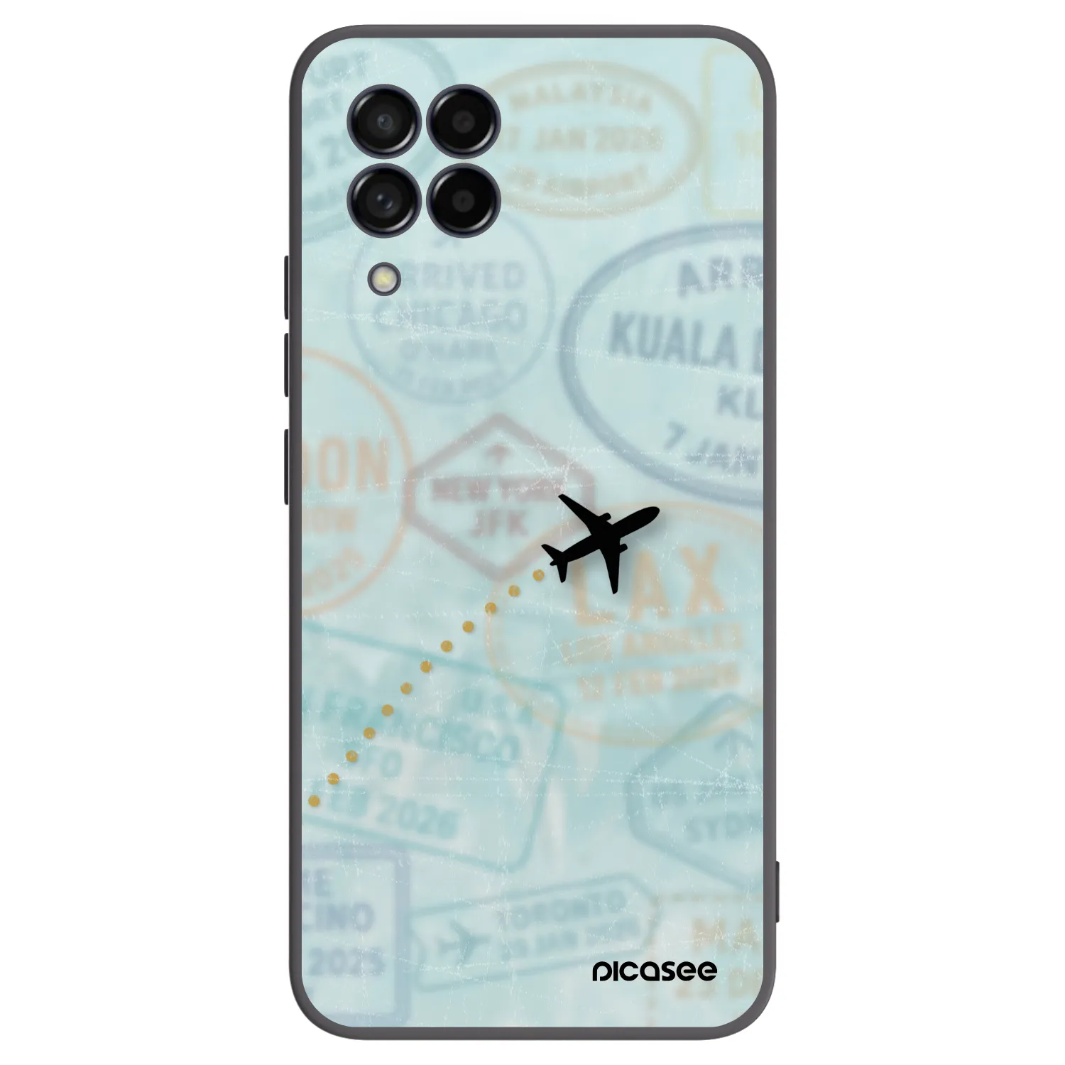 Picasee crna silikonska maskica za Samsung Galaxy M53 5G - FLIGHT PATH