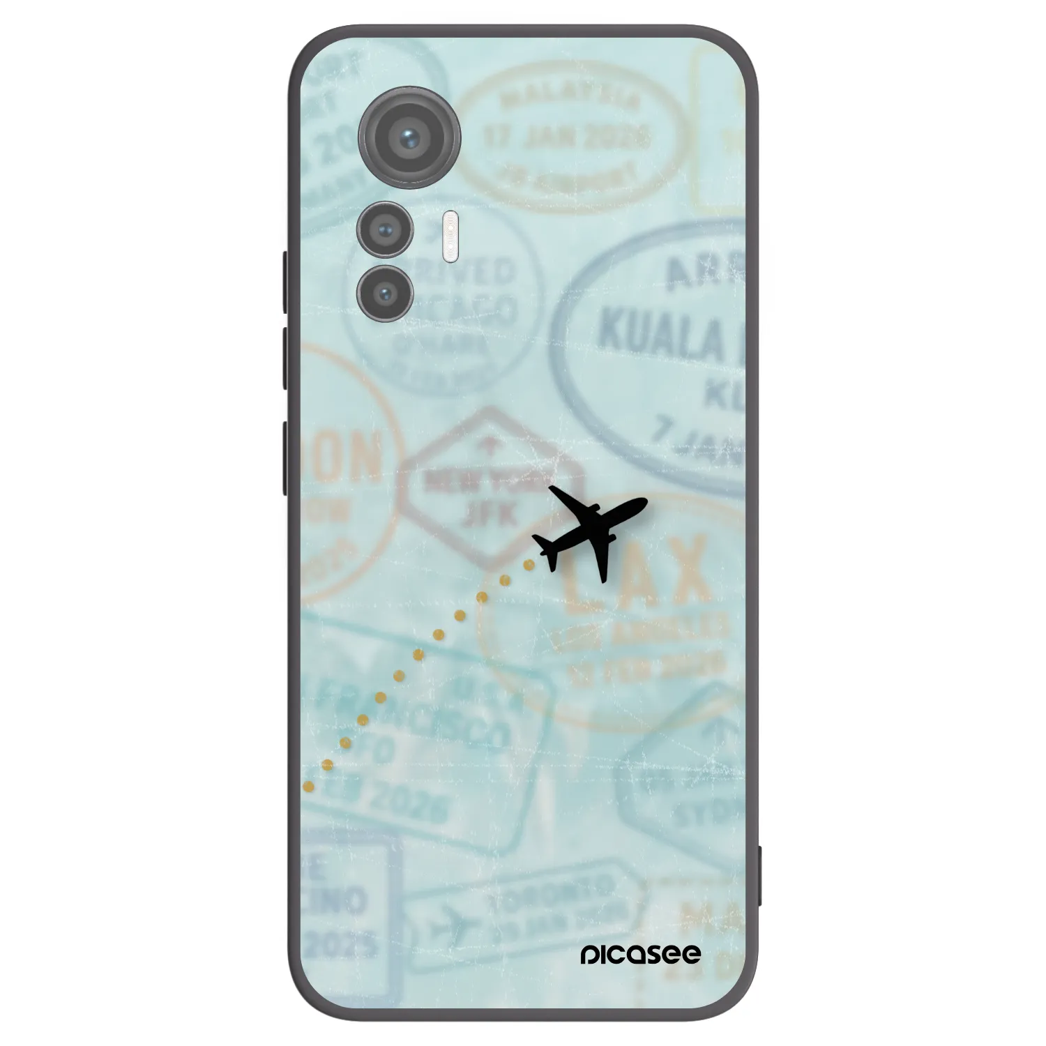 Picasee crna silikonska maskica za Xiaomi 12 Lite - FLIGHT PATH
