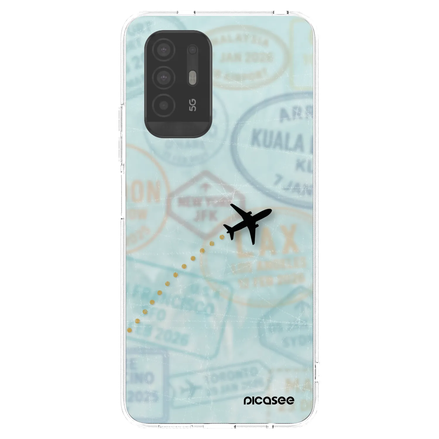 Picasee silikonska prozirna maskica za OPPO A94 5G - FLIGHT PATH