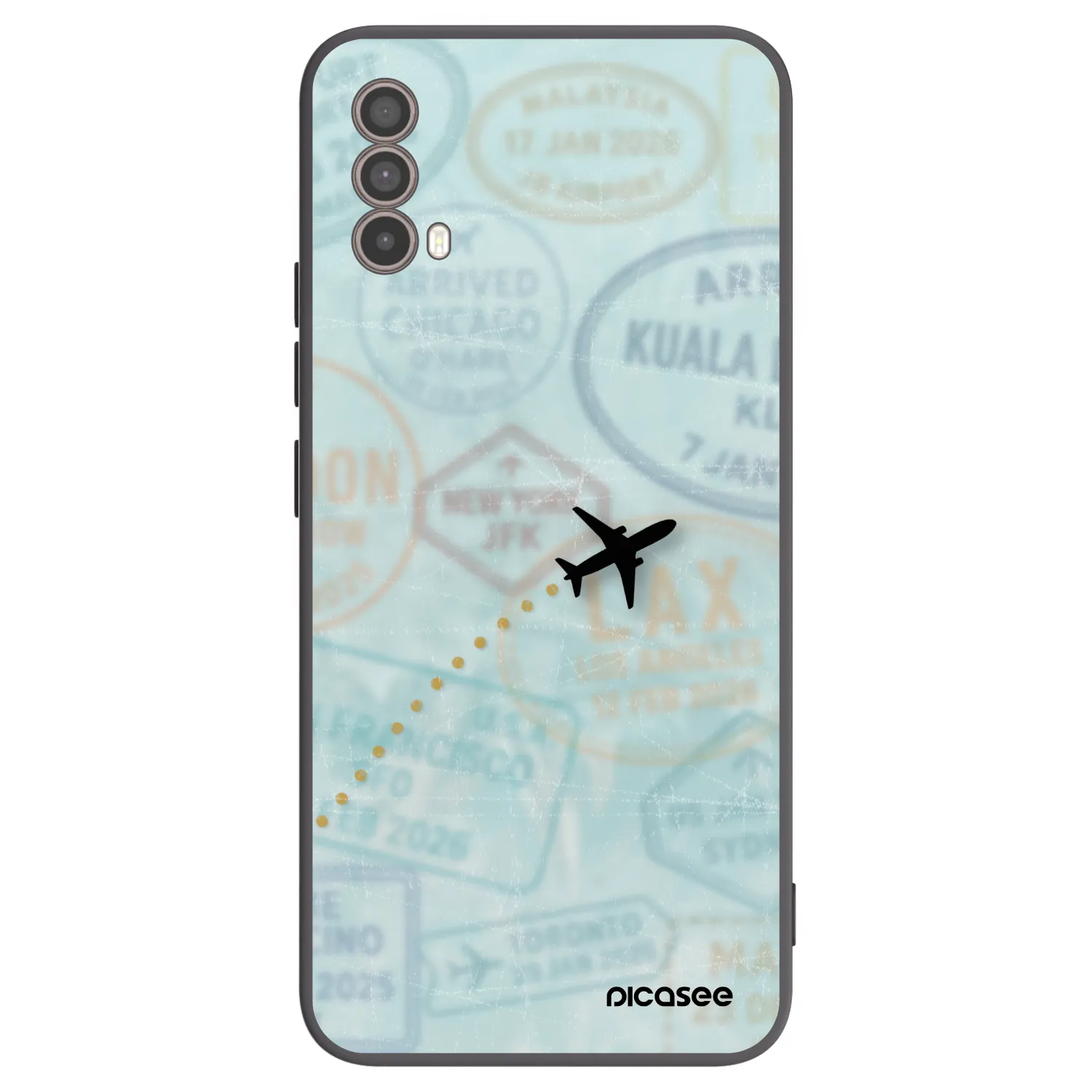 Picasee crna silikonska maskica za Motorola Moto E40 - FLIGHT PATH