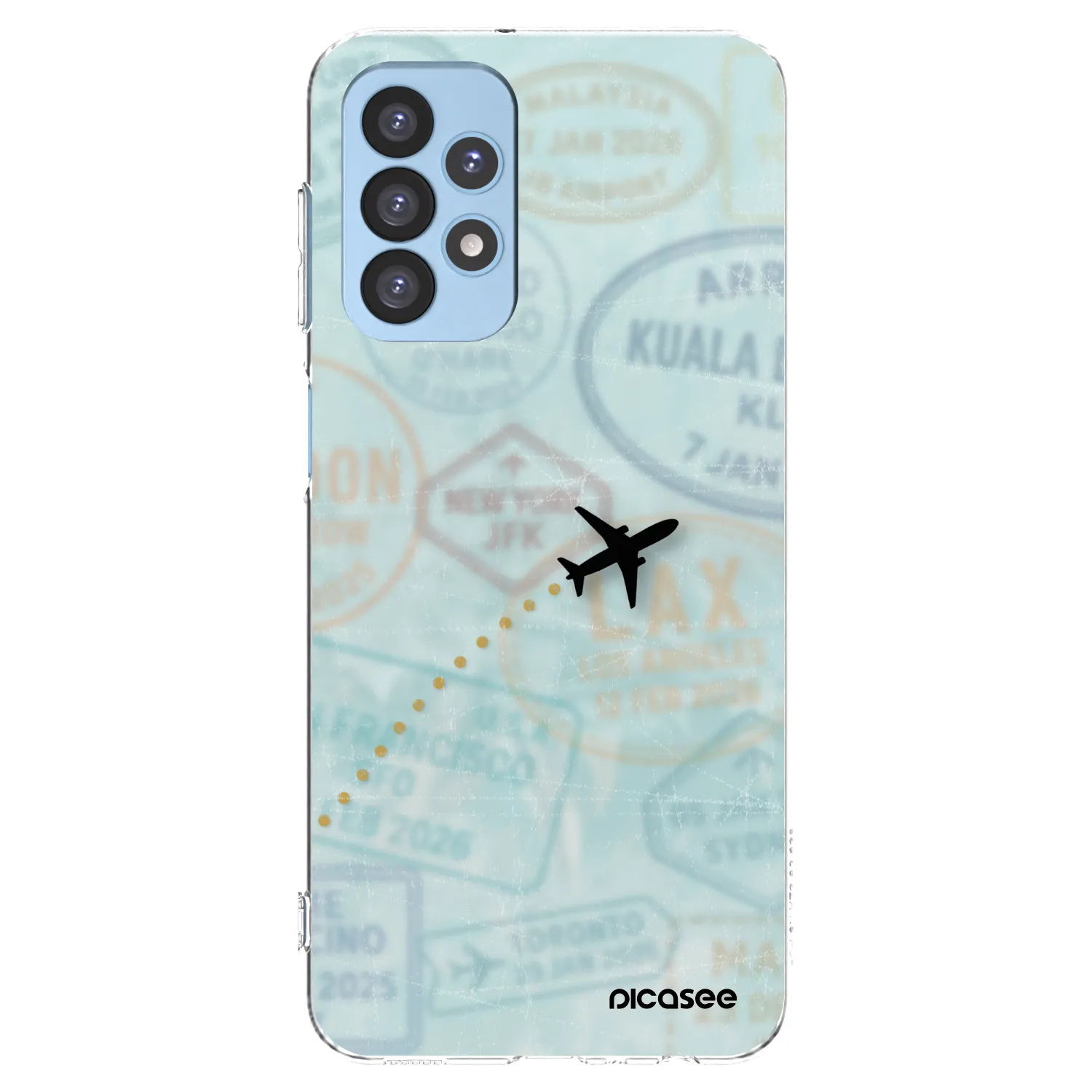 Picasee silikonska prozirna maskica za Samsung Galaxy A23 A235F 4G - FLIGHT PATH
