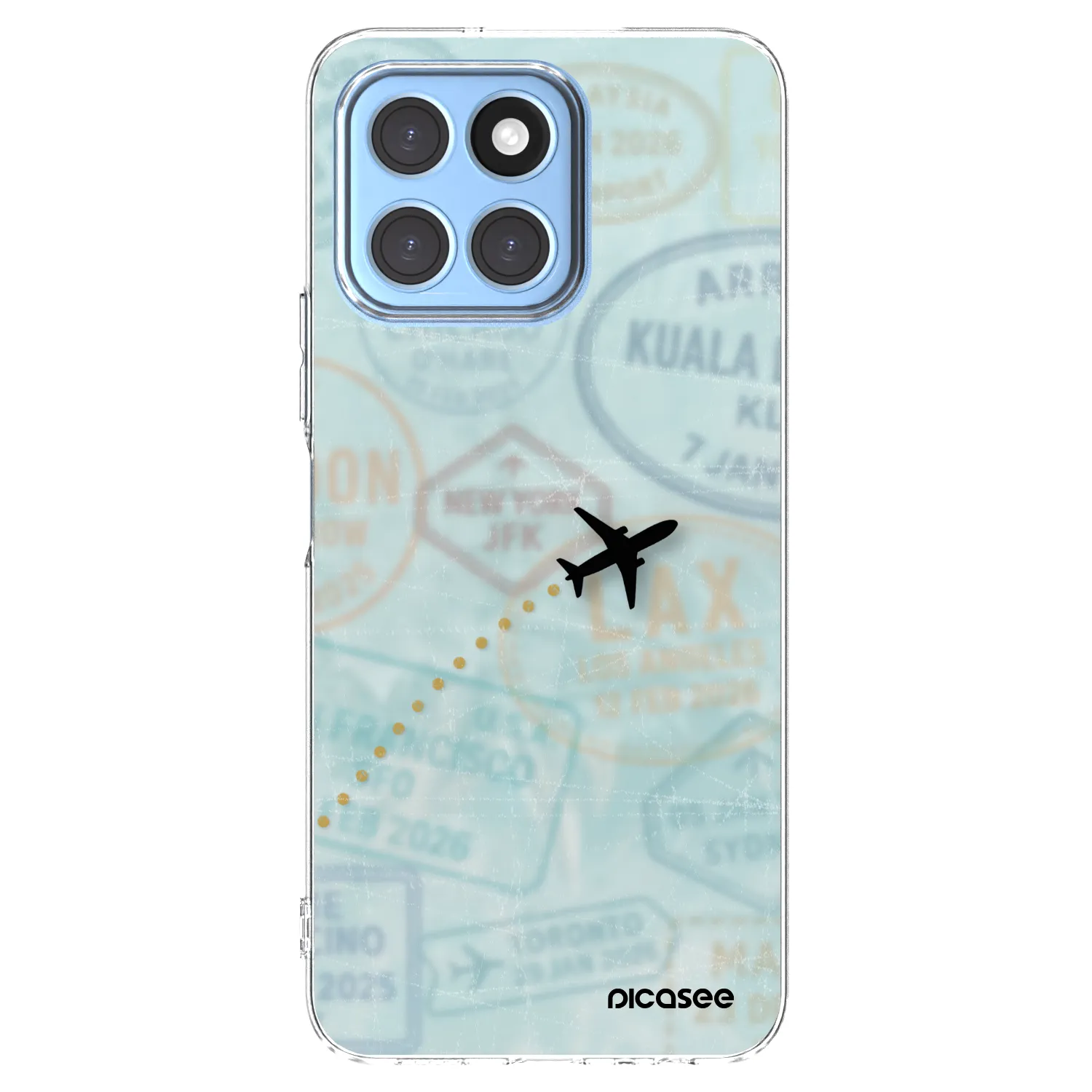 Picasee silikonska prozirna maskica za Honor X8 5G - FLIGHT PATH