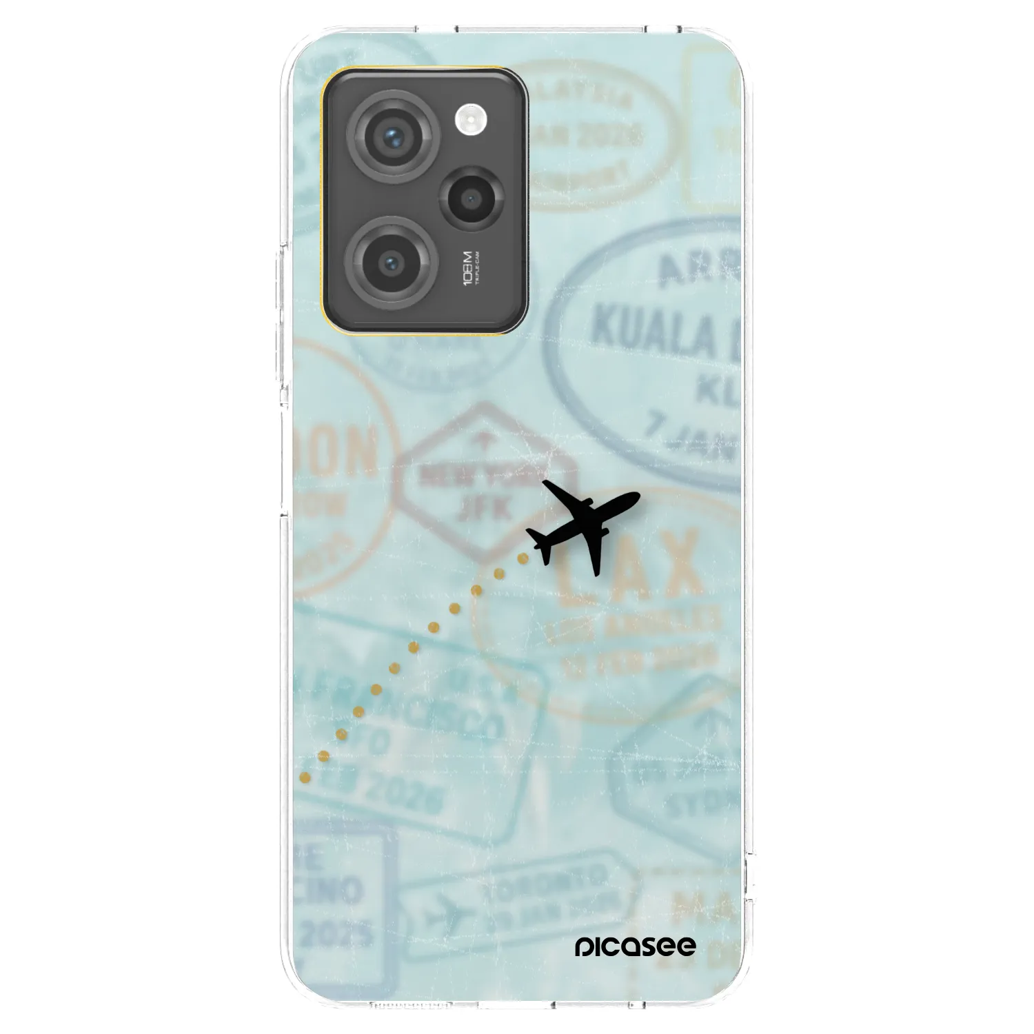 Picasee silikonska prozirna maskica za Xiaomi Poco X5 Pro - FLIGHT PATH