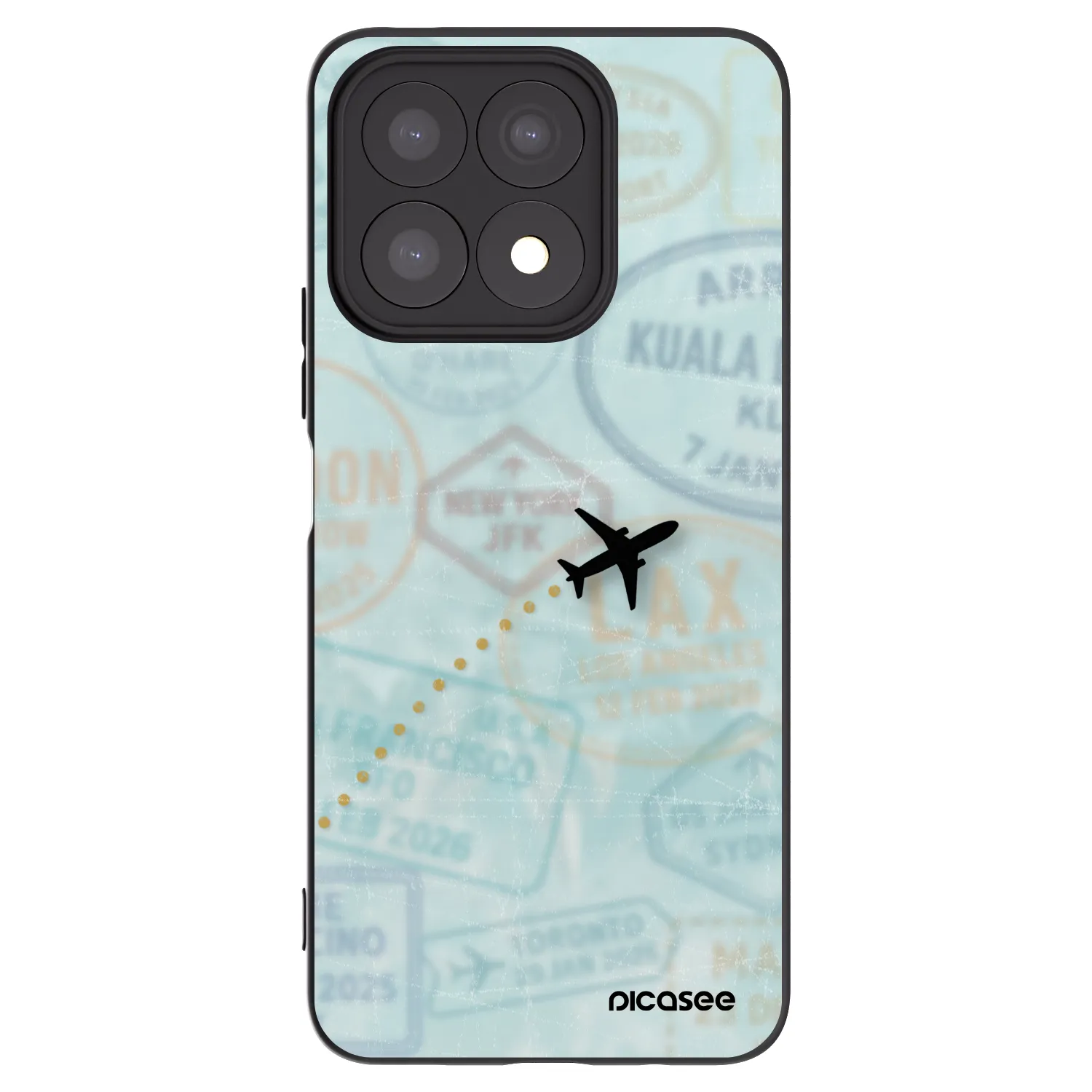 Picasee crna silikonska maskica za Honor X8a - FLIGHT PATH