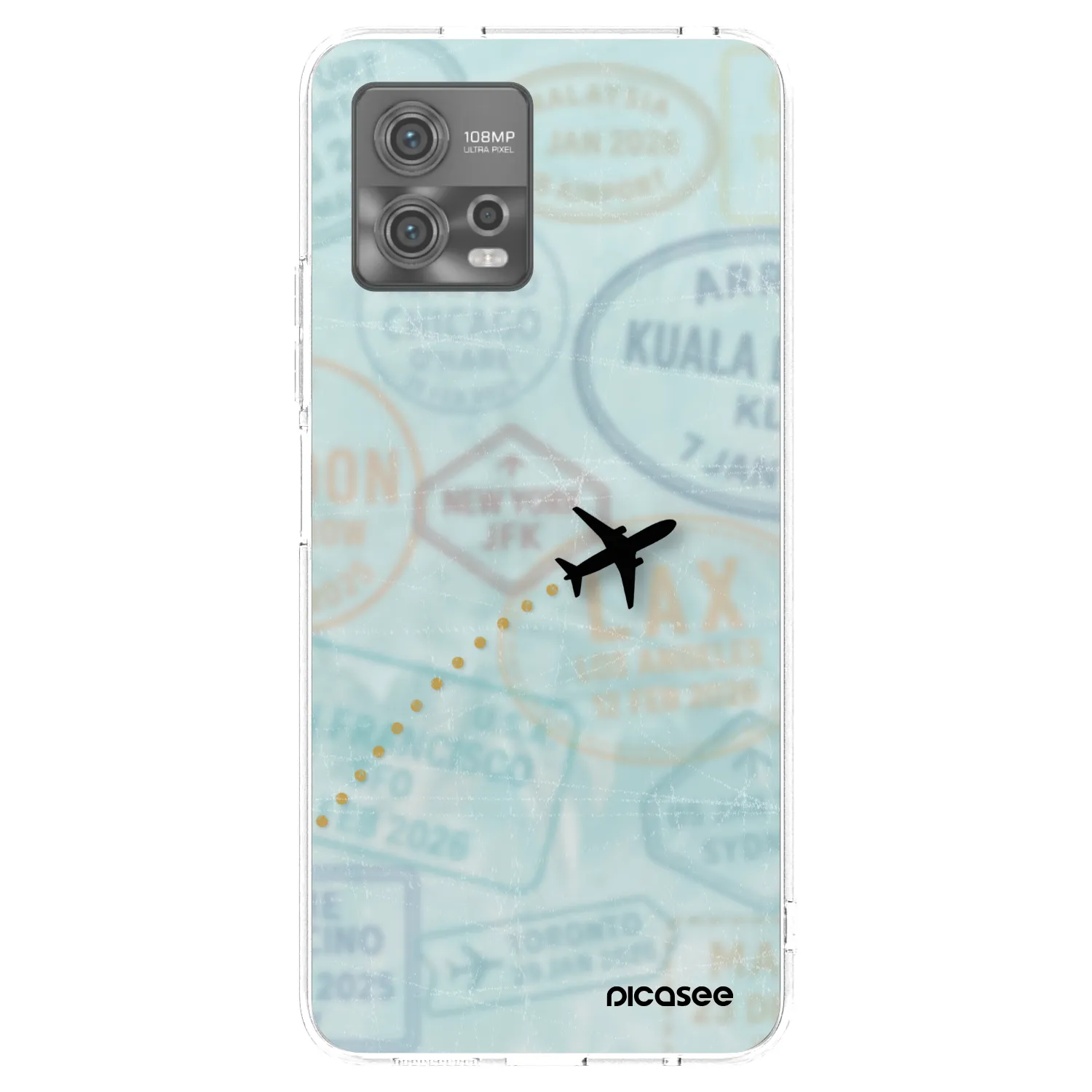Picasee silikonska prozirna maskica za Motorola Moto G72 - FLIGHT PATH