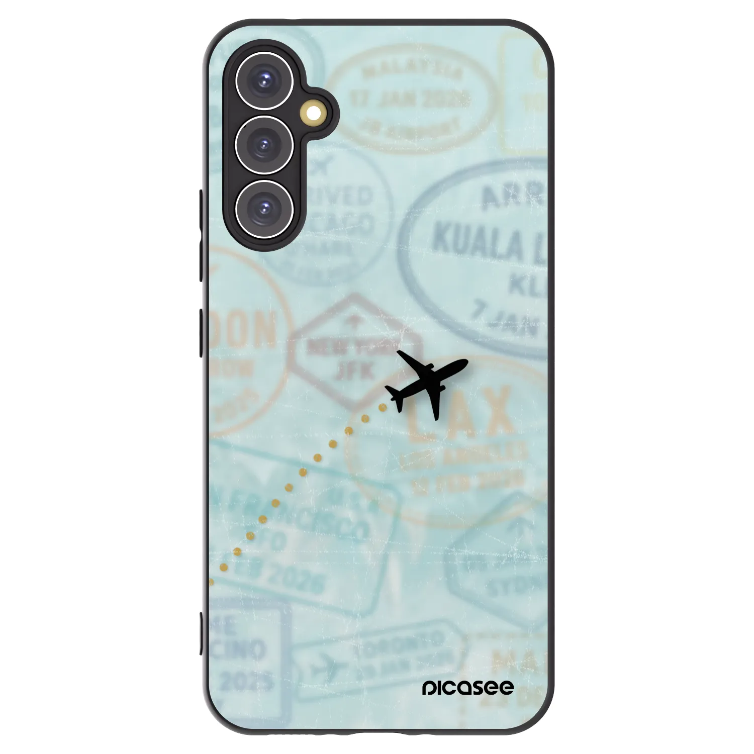 Picasee crna silikonska maskica za Samsung Galaxy A34 5G A346B - FLIGHT PATH