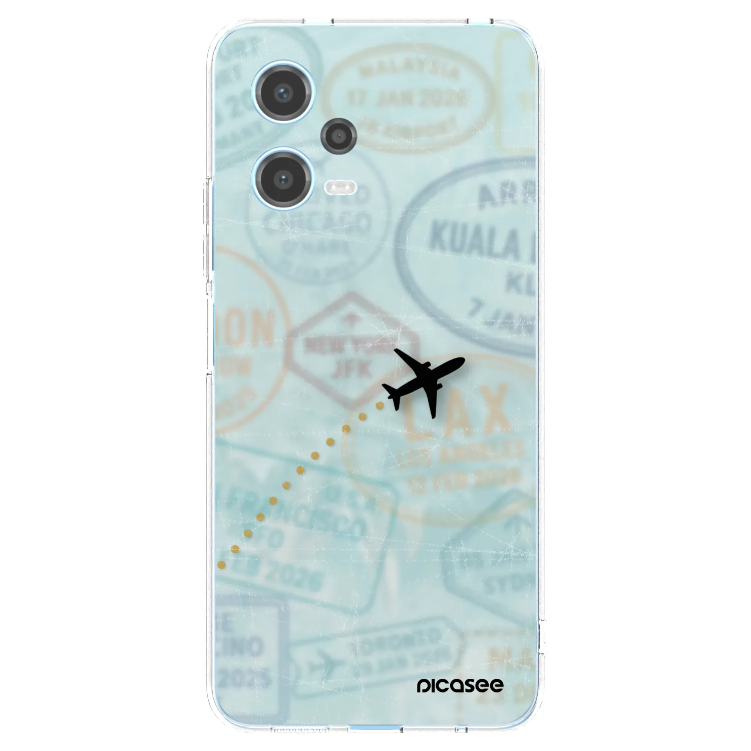 Picasee silikonska prozirna maskica za Xiaomi Redmi Note 12 5G - FLIGHT PATH