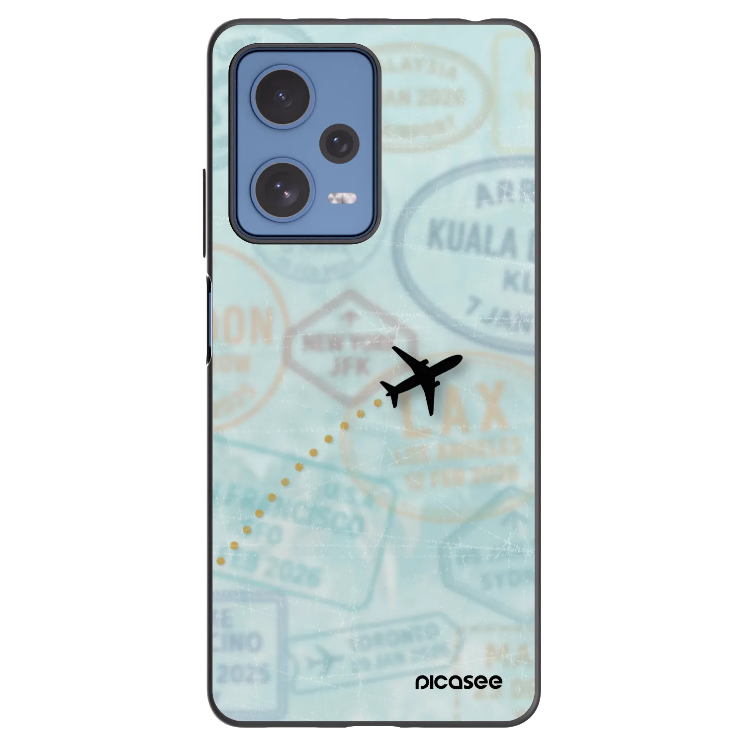 Picasee crna silikonska maskica za Xiaomi Redmi Note 12 Pro 5G - FLIGHT PATH