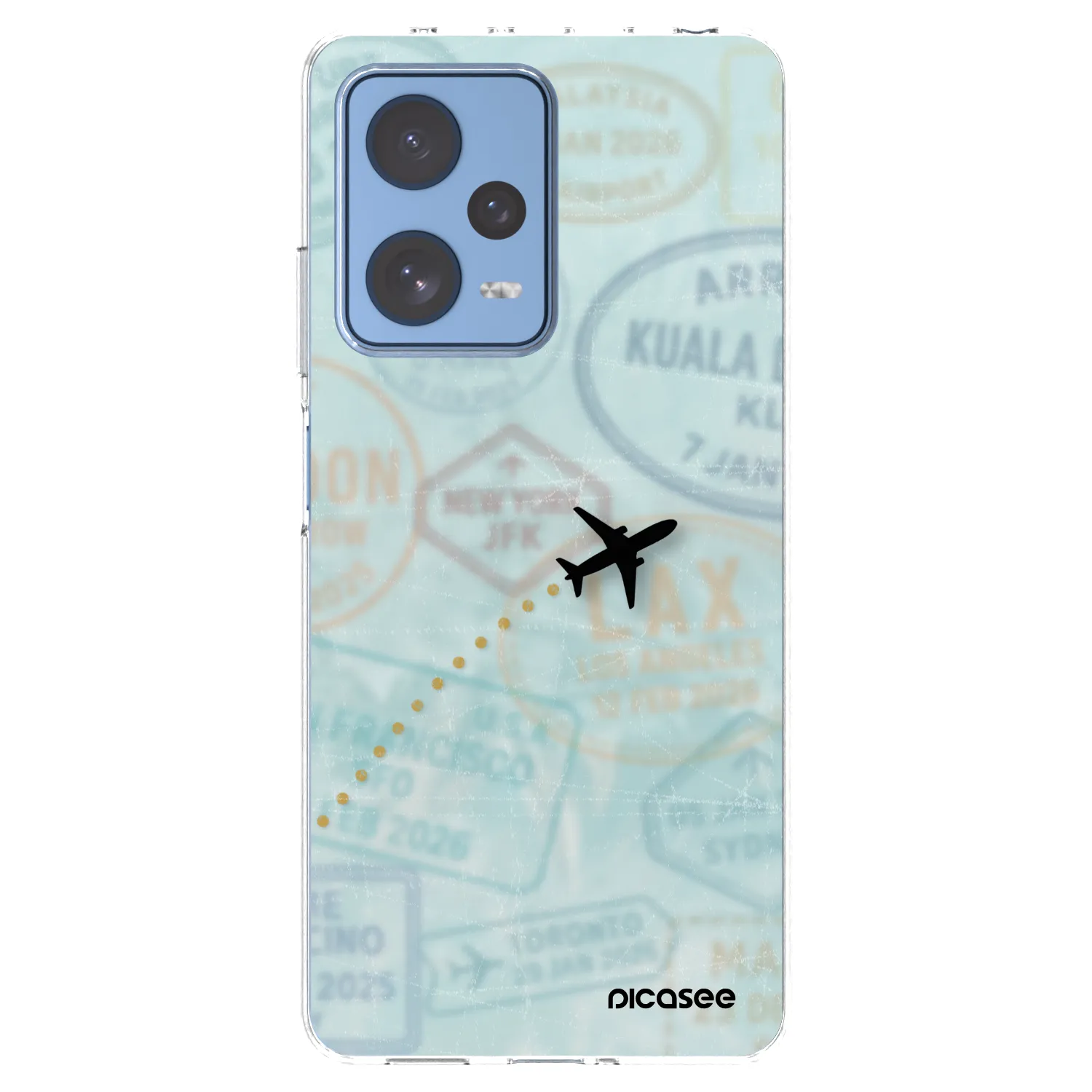 Picasee silikonska prozirna maskica za Xiaomi Redmi Note 12 Pro 5G - FLIGHT PATH