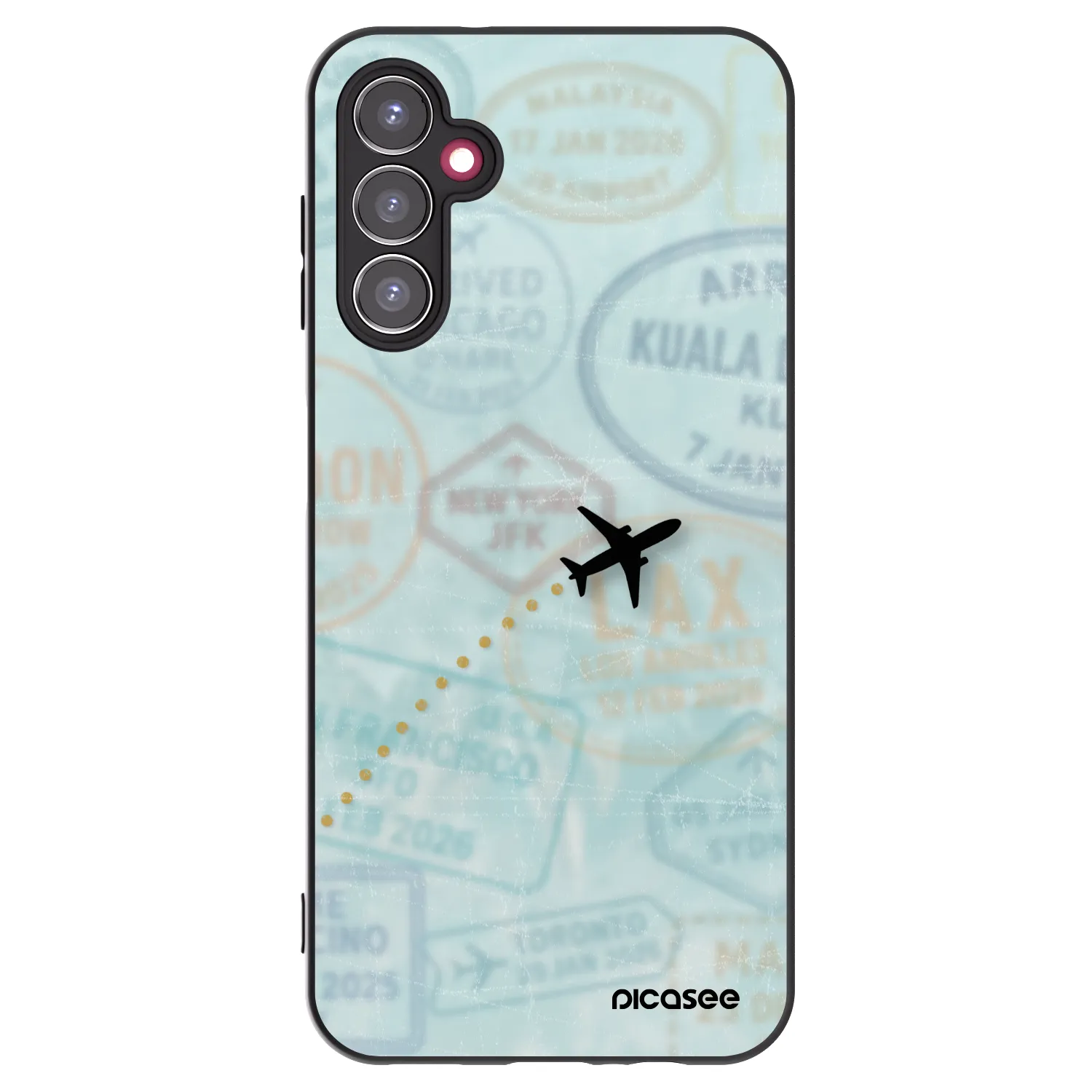 Picasee crna silikonska maskica za Samsung Galaxy A14 5G A146P - FLIGHT PATH