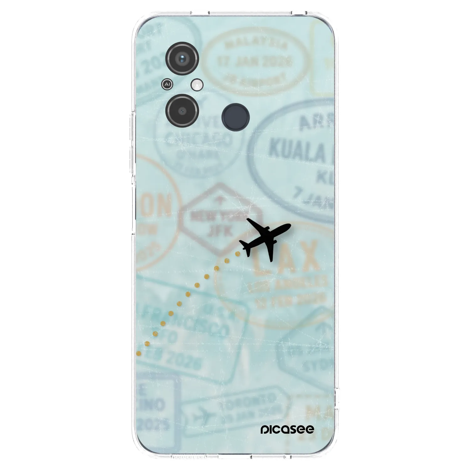 Picasee silikonska prozirna maskica za Xiaomi Redmi 12C - FLIGHT PATH
