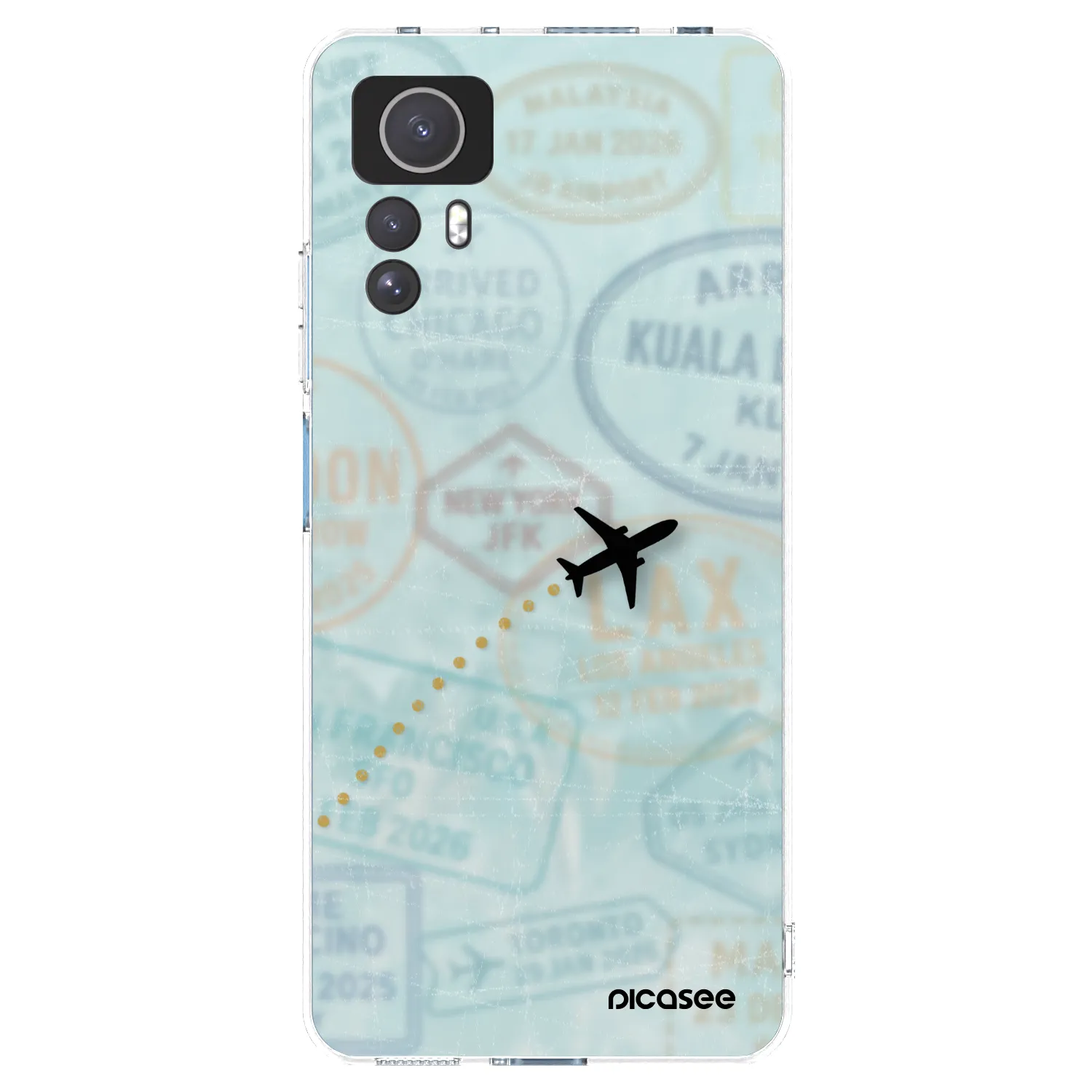 Picasee silikonska prozirna maskica za Xiaomi Redmi Note 12S - FLIGHT PATH