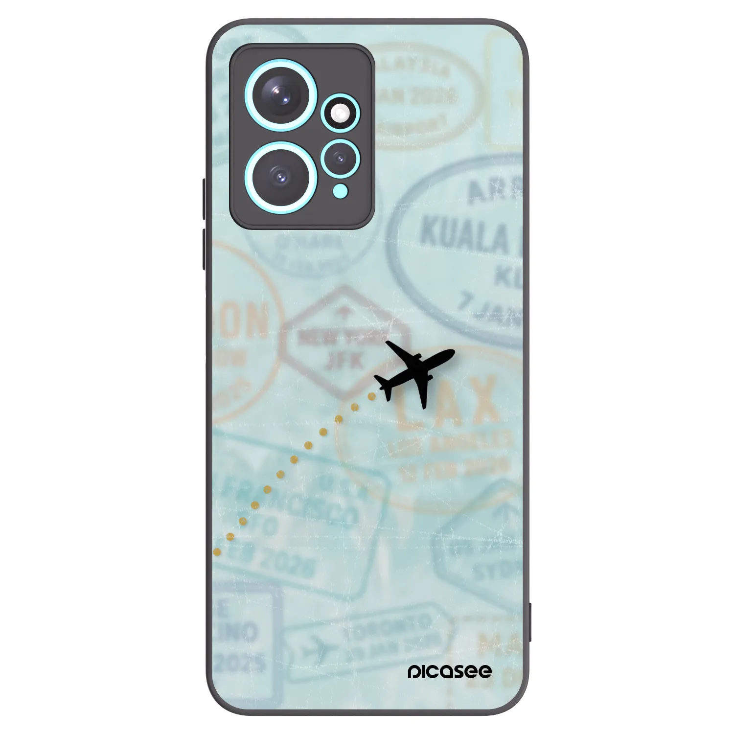 Picasee crna silikonska maskica za Xiaomi Redmi Note 12 4G - FLIGHT PATH