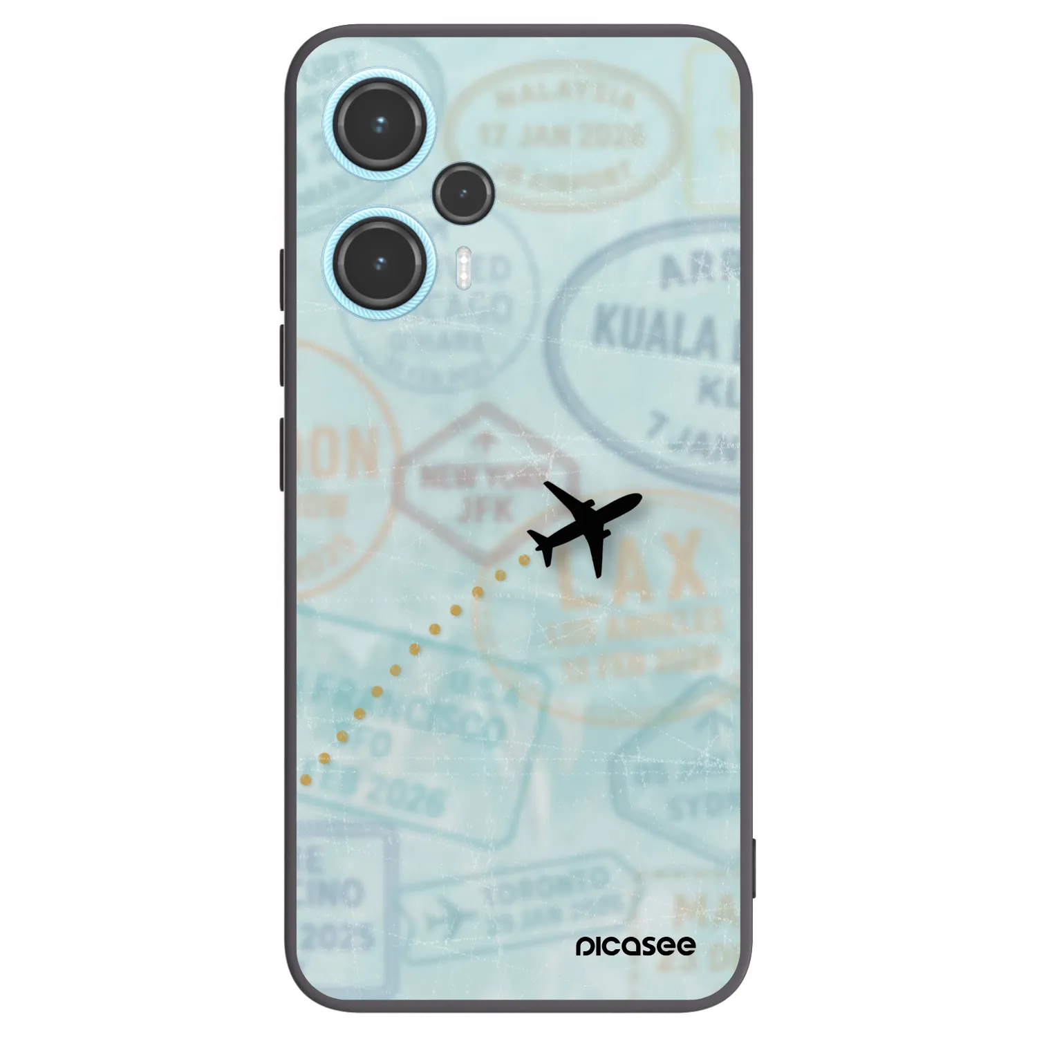 Picasee crna silikonska maskica za Xiaomi Poco F5 - FLIGHT PATH