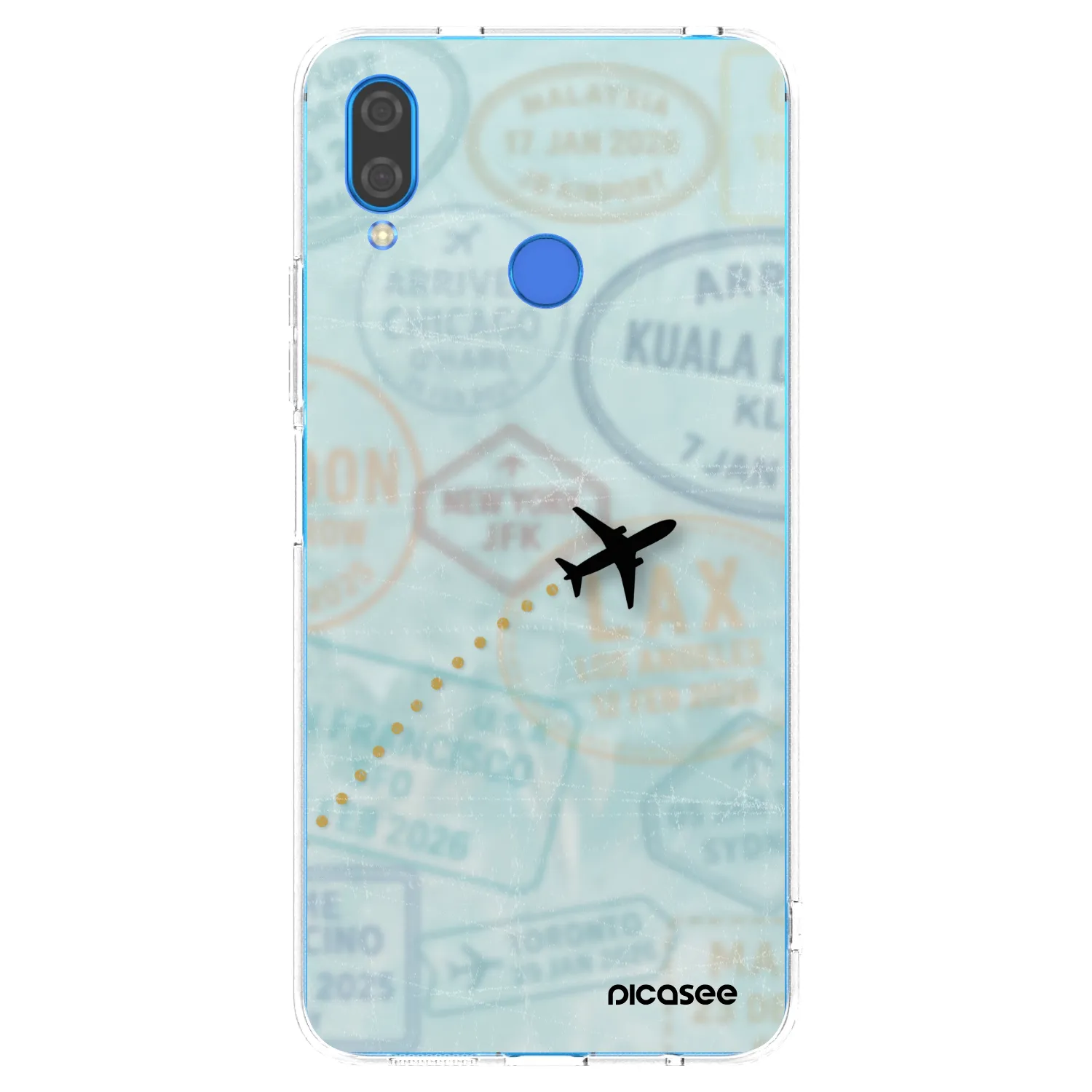 Picasee silikonska prozirna maskica za Huawei Nova 3 - FLIGHT PATH