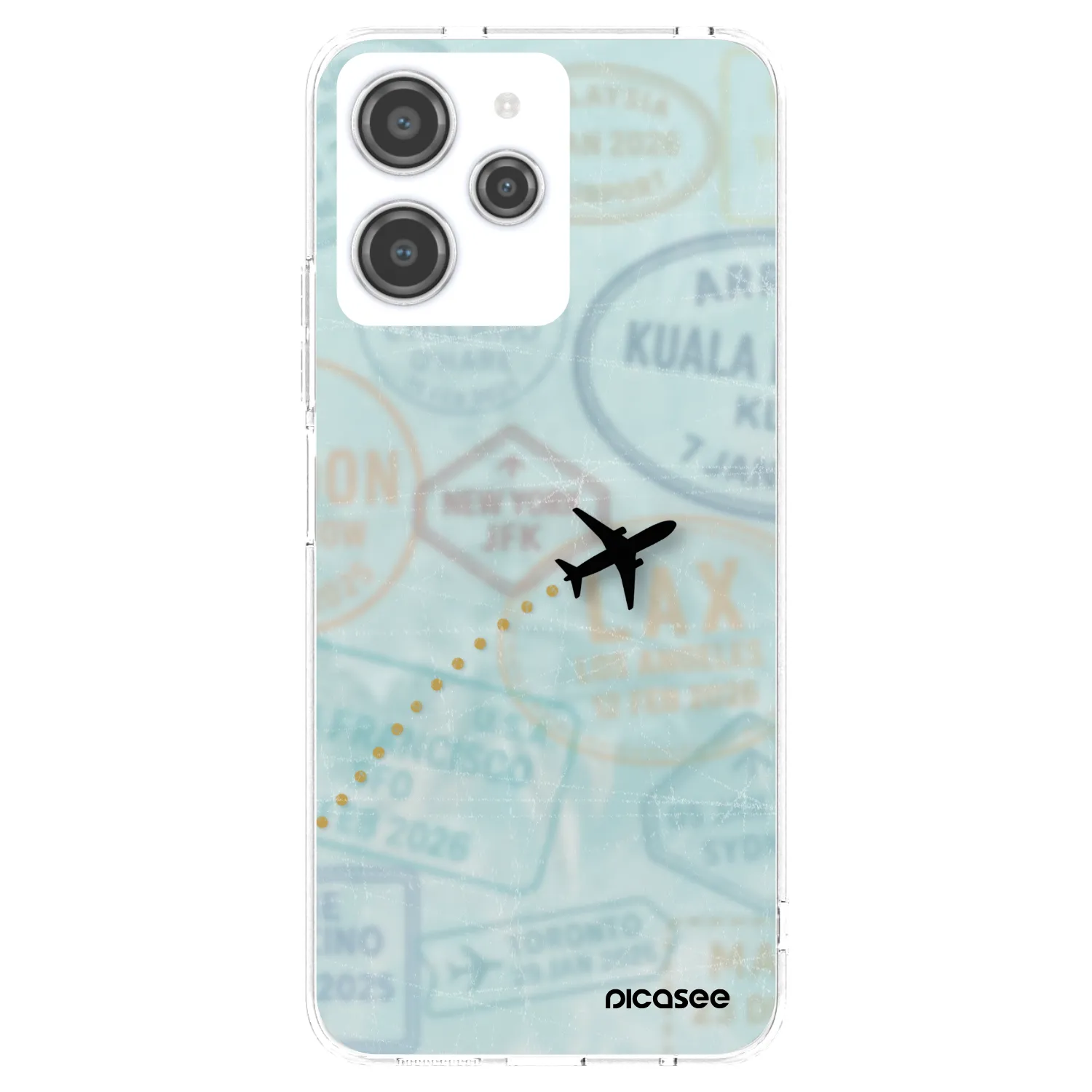 Picasee silikonska prozirna maskica za Xiaomi Redmi 12 4G - FLIGHT PATH