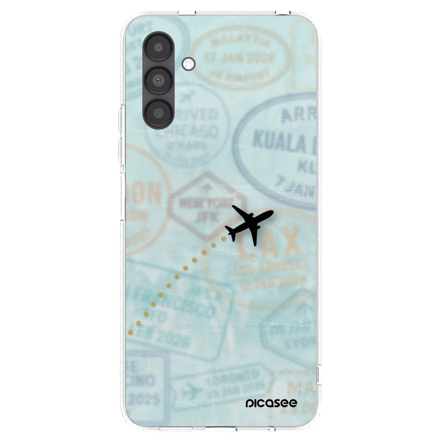 Picasee silikonska prozirna maskica za Samsung Galaxy A04s A047F - FLIGHT PATH