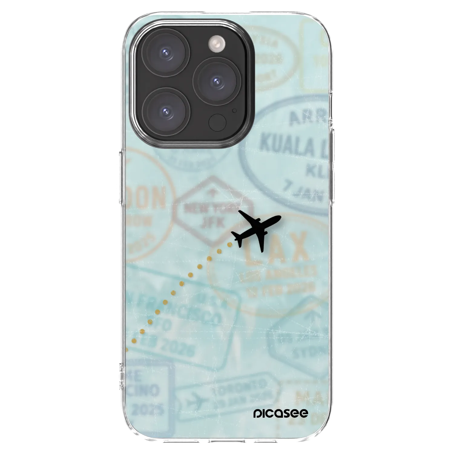 Picasee silikonska prozirna maskica za Apple iPhone 15 Pro - FLIGHT PATH
