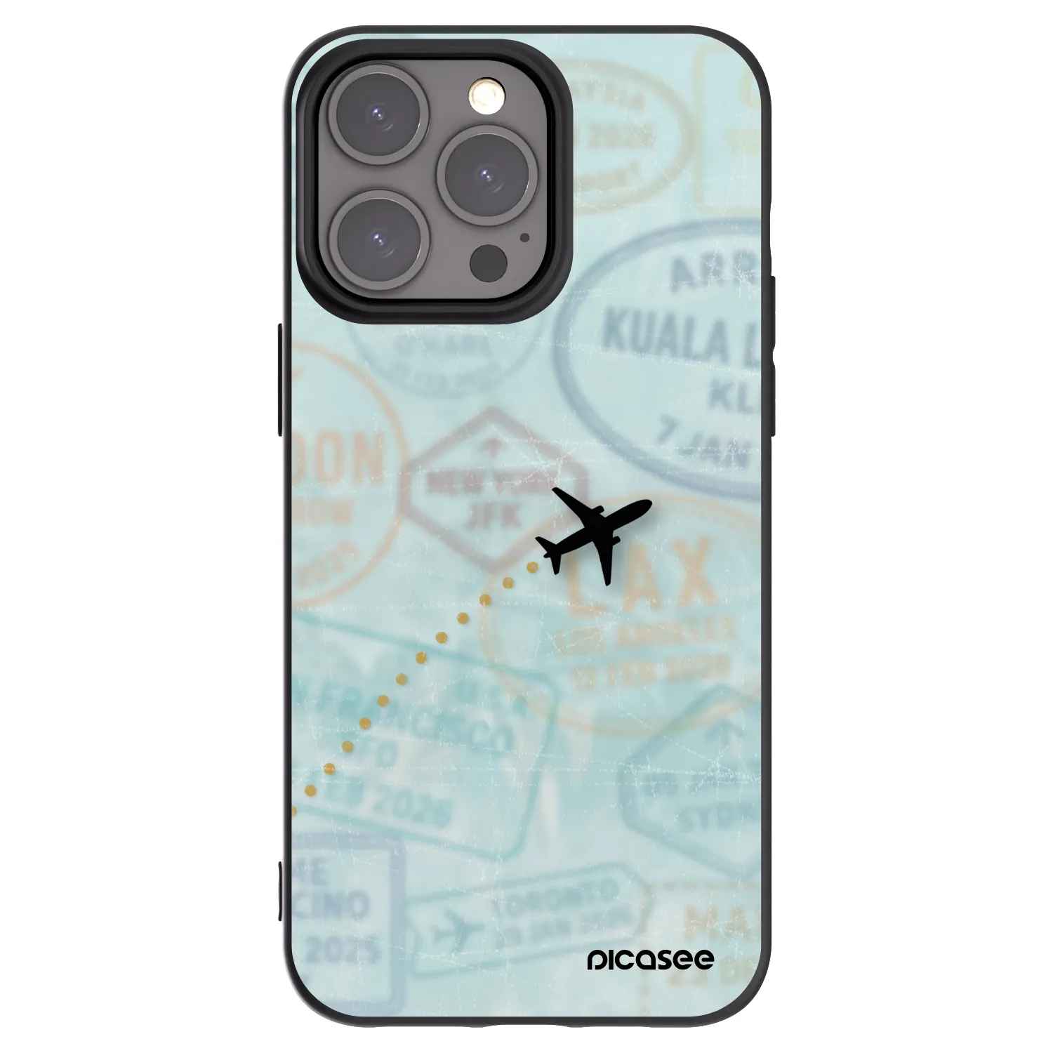 Picasee crna silikonska maskica za Apple iPhone 15 Pro Max - FLIGHT PATH