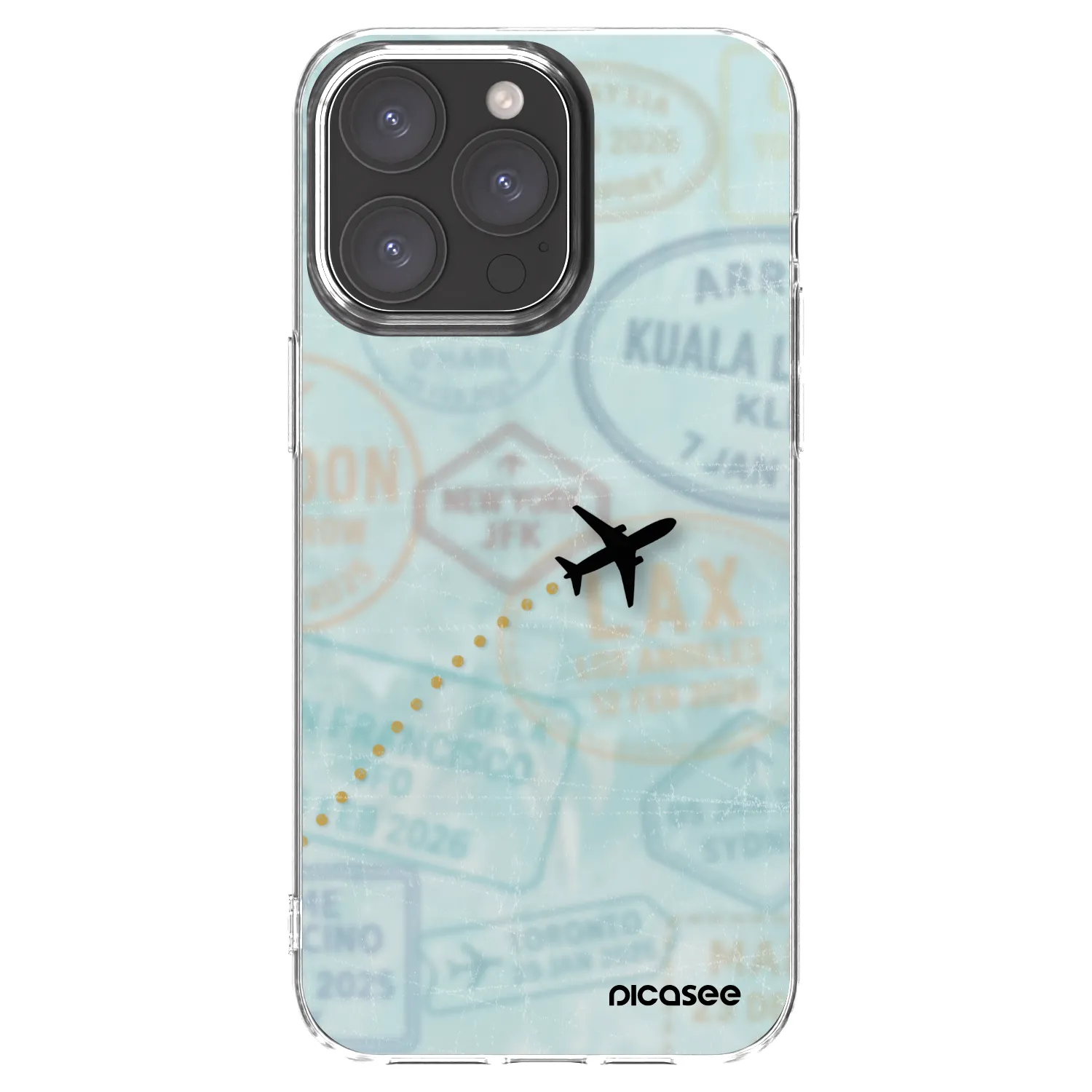 Picasee silikonska prozirna maskica za Apple iPhone 15 Pro Max - FLIGHT PATH