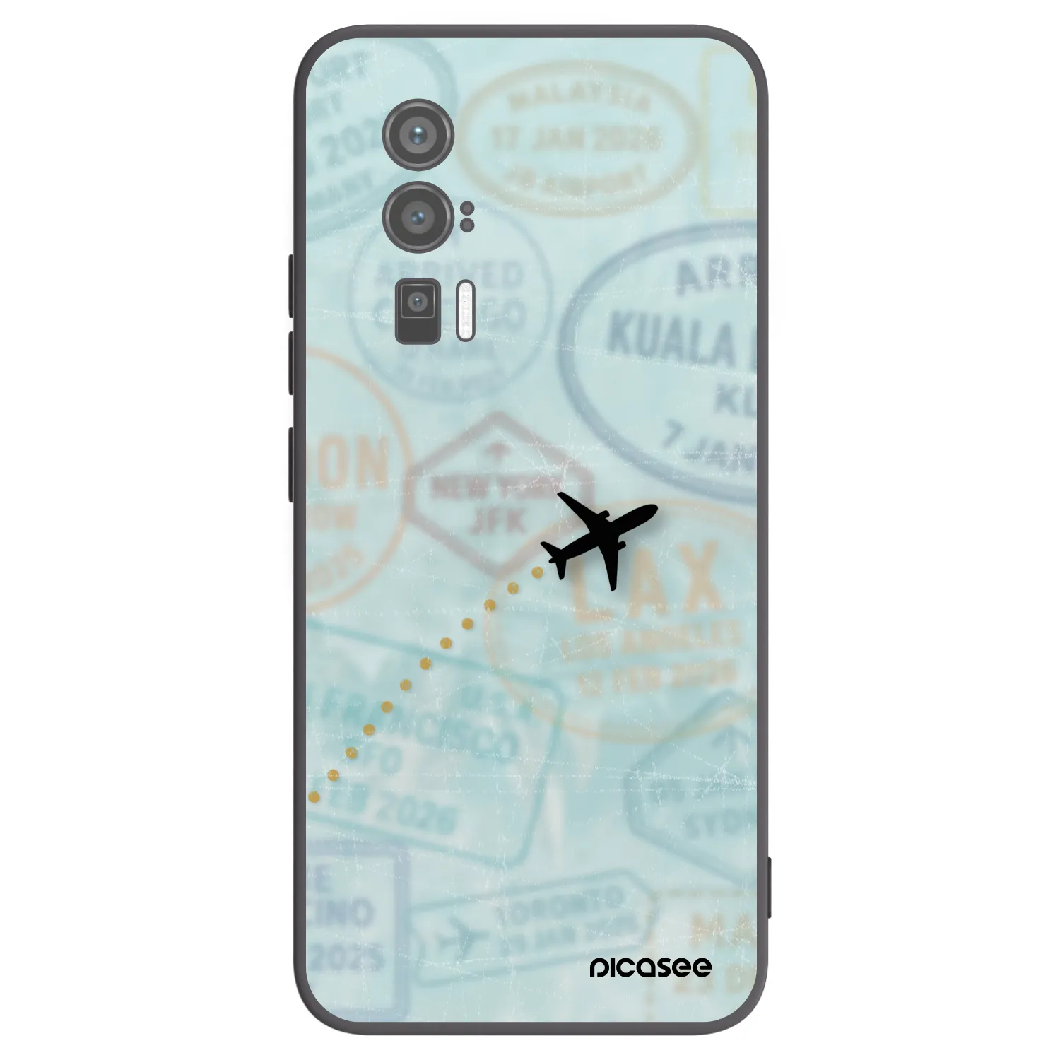Picasee crna silikonska maskica za Xiaomi Poco F5 Pro 5G - FLIGHT PATH