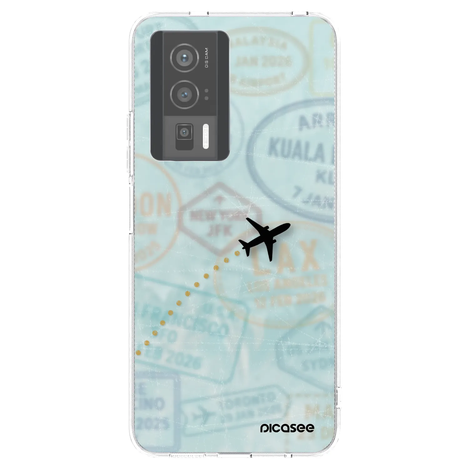 Picasee silikonska prozirna maskica za Xiaomi Poco F5 Pro 5G - FLIGHT PATH