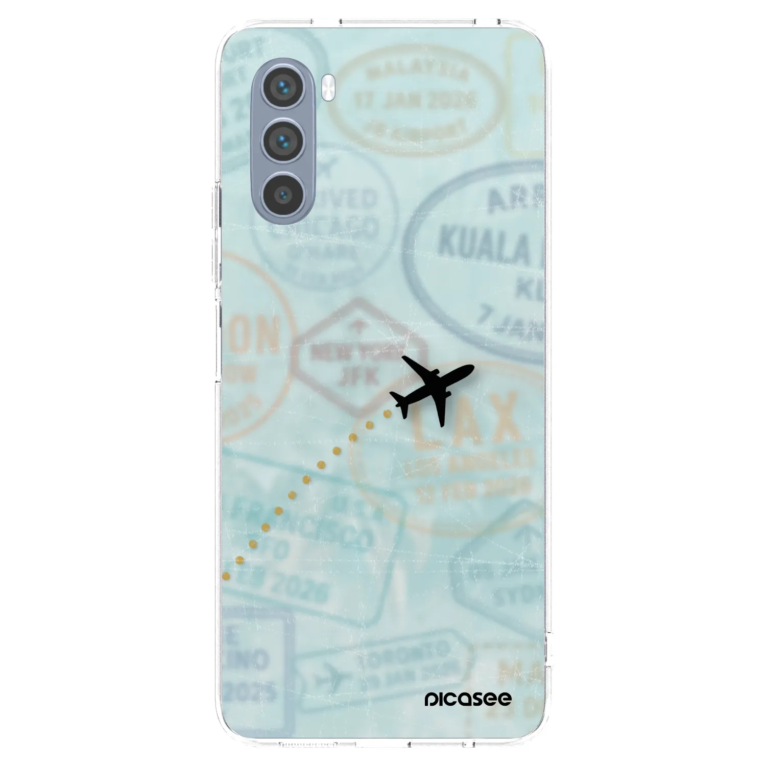 Picasee silikonska prozirna maskica za Motorola Moto G62 - FLIGHT PATH