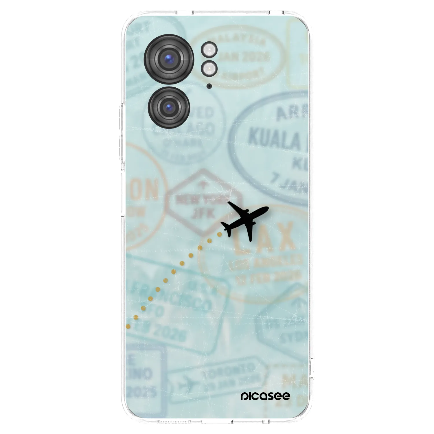 Picasee silikonska prozirna maskica za Motorola Edge 40 - FLIGHT PATH