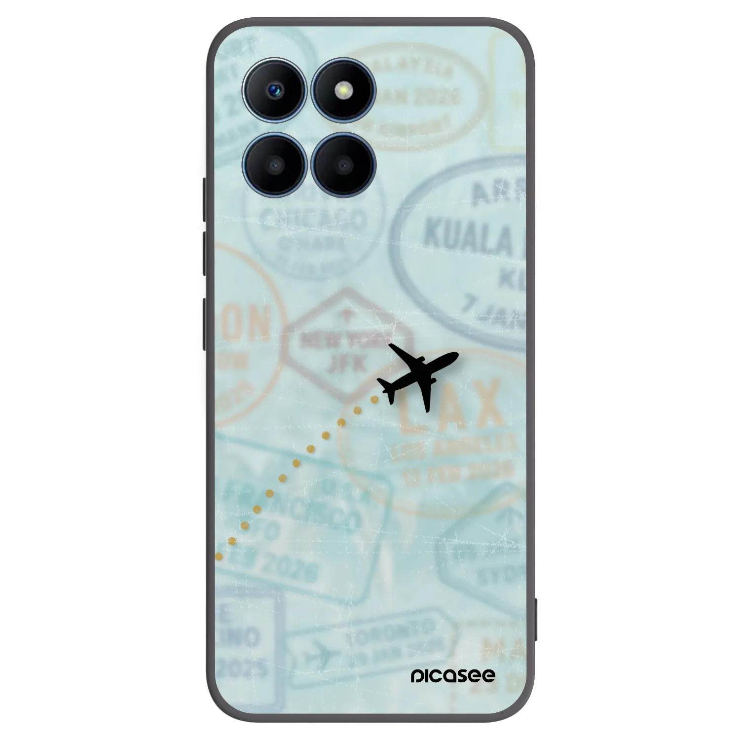 Picasee crna silikonska maskica za Honor 70 Lite - FLIGHT PATH