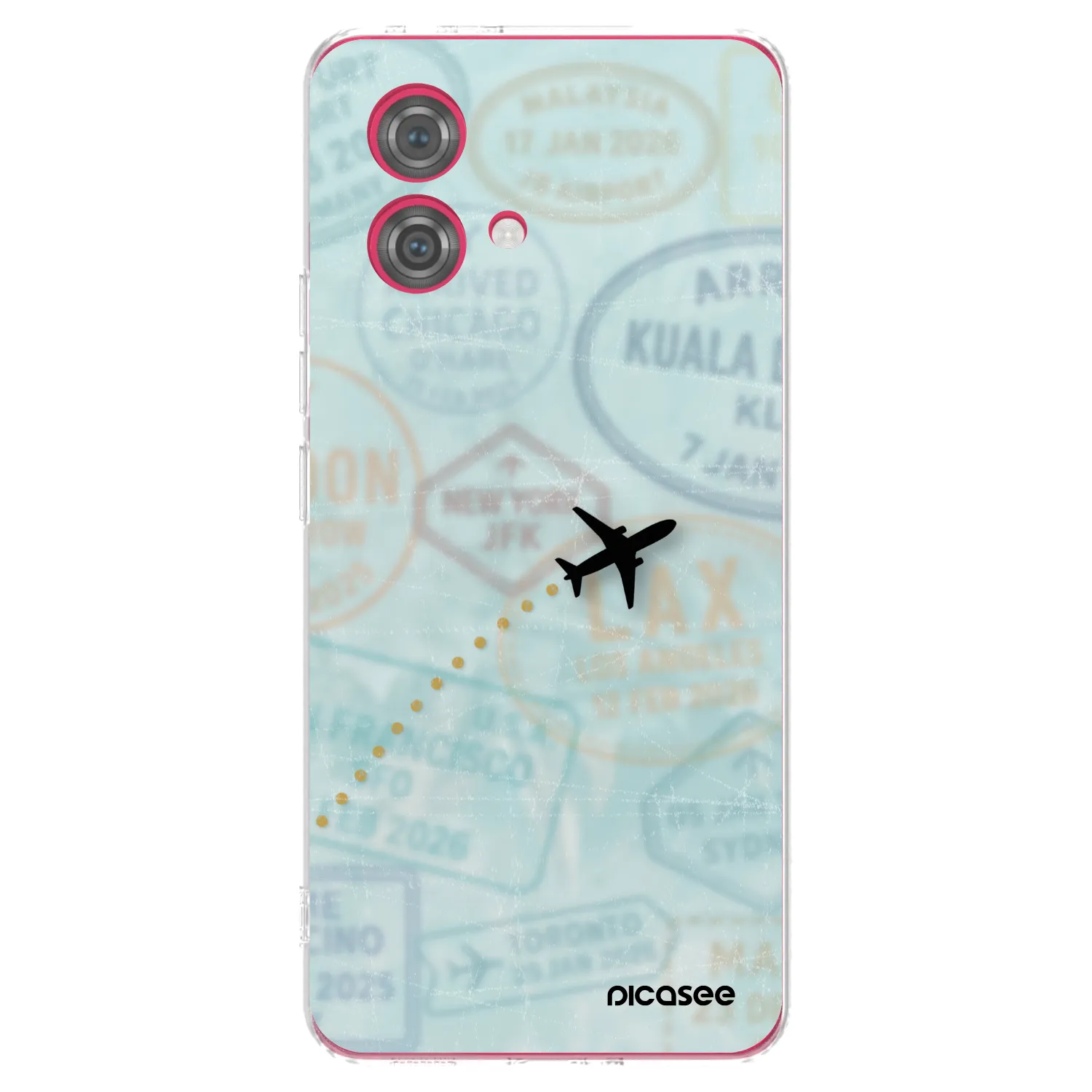 Picasee silikonska prozirna maskica za Motorola Moto G84 5G - FLIGHT PATH
