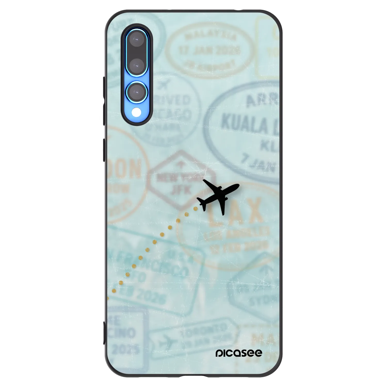 Picasee crna silikonska maskica za Huawei P20 Pro - FLIGHT PATH